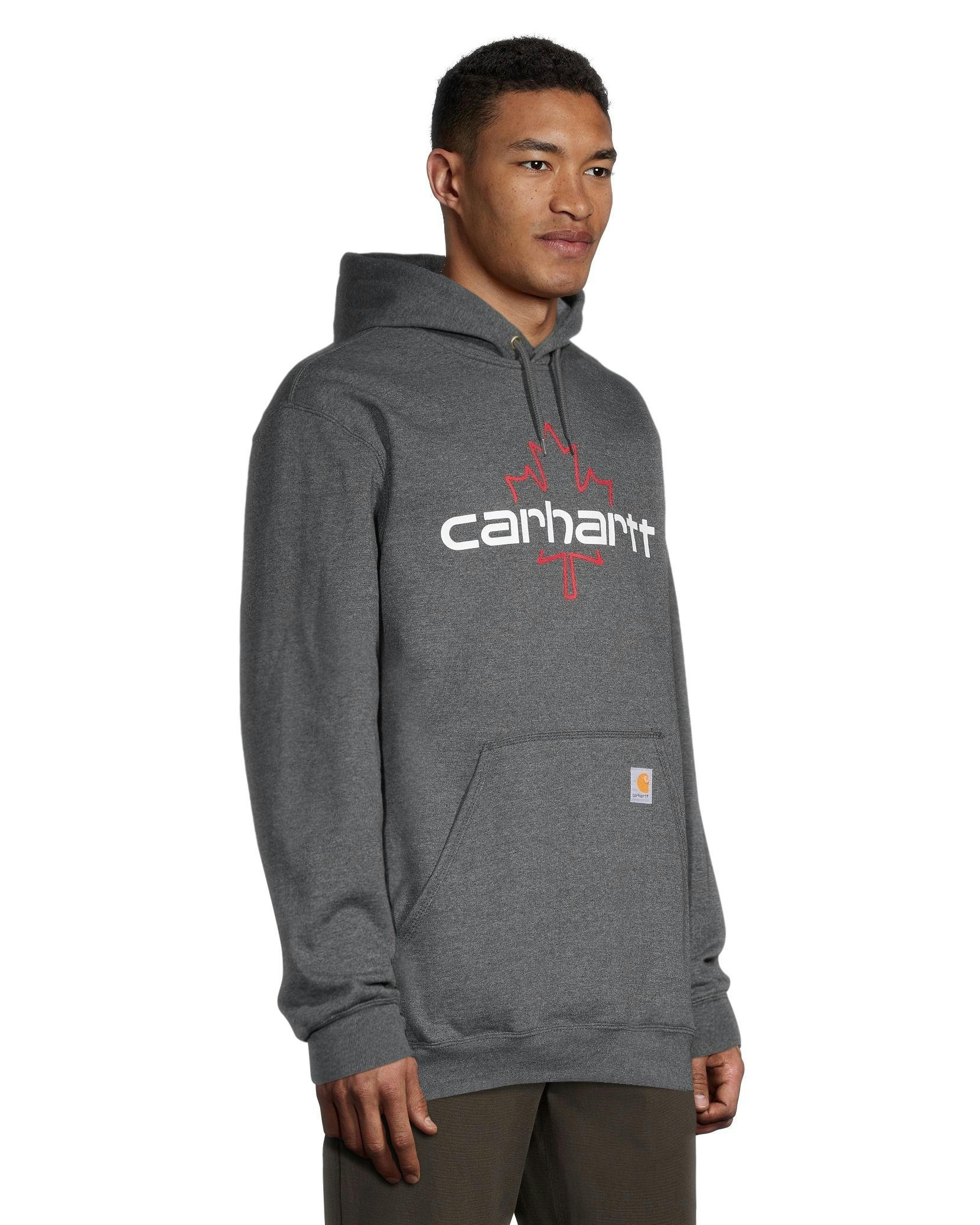 Carhartt Men's Canadian Graphic Midweight Long Sleeve Relaxed Fit Work Hoodie Sweatshirt