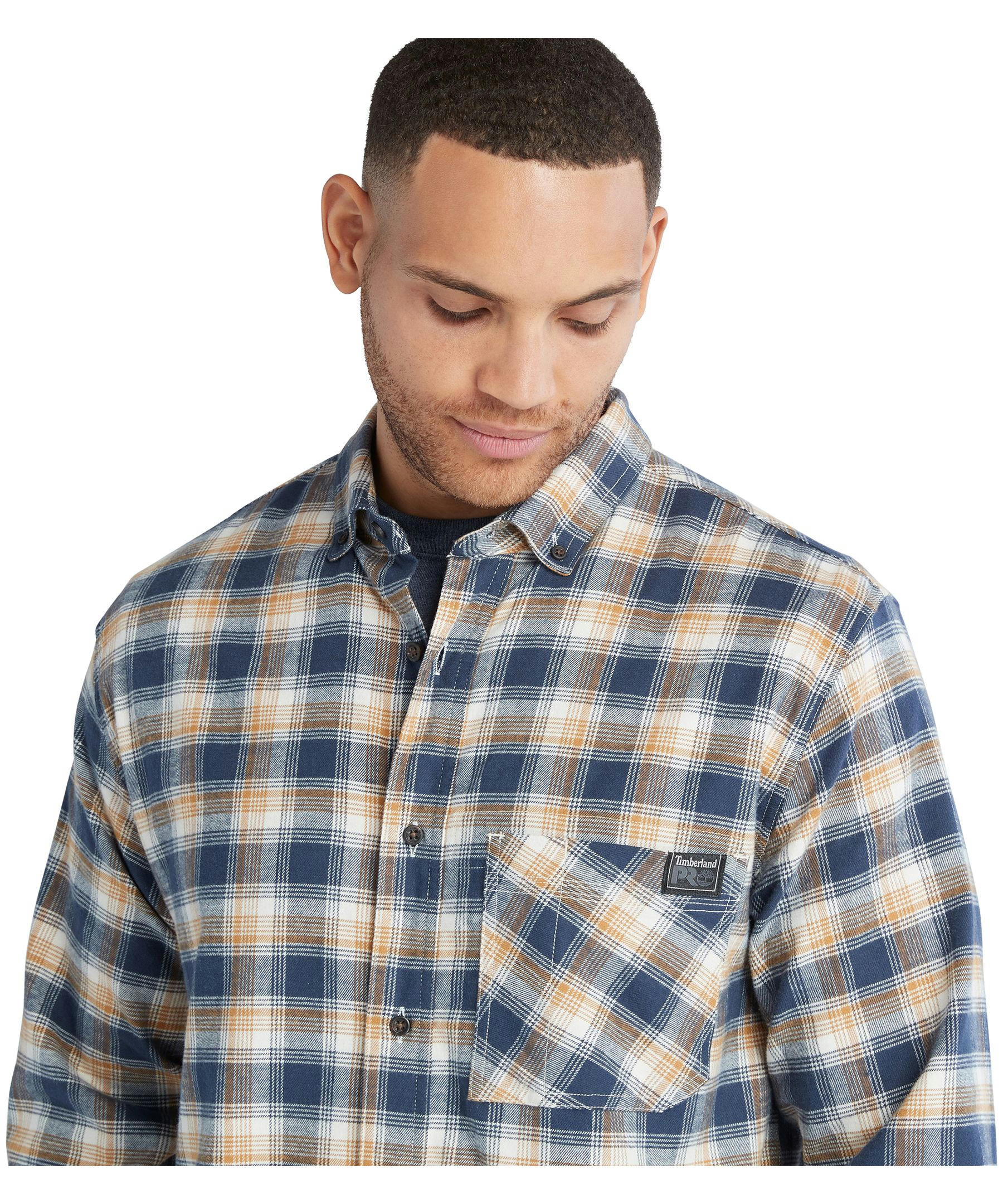 Timberland Pro Men's Woodfort Lightweight Long Sleeve Original Fit Flannel Shirt