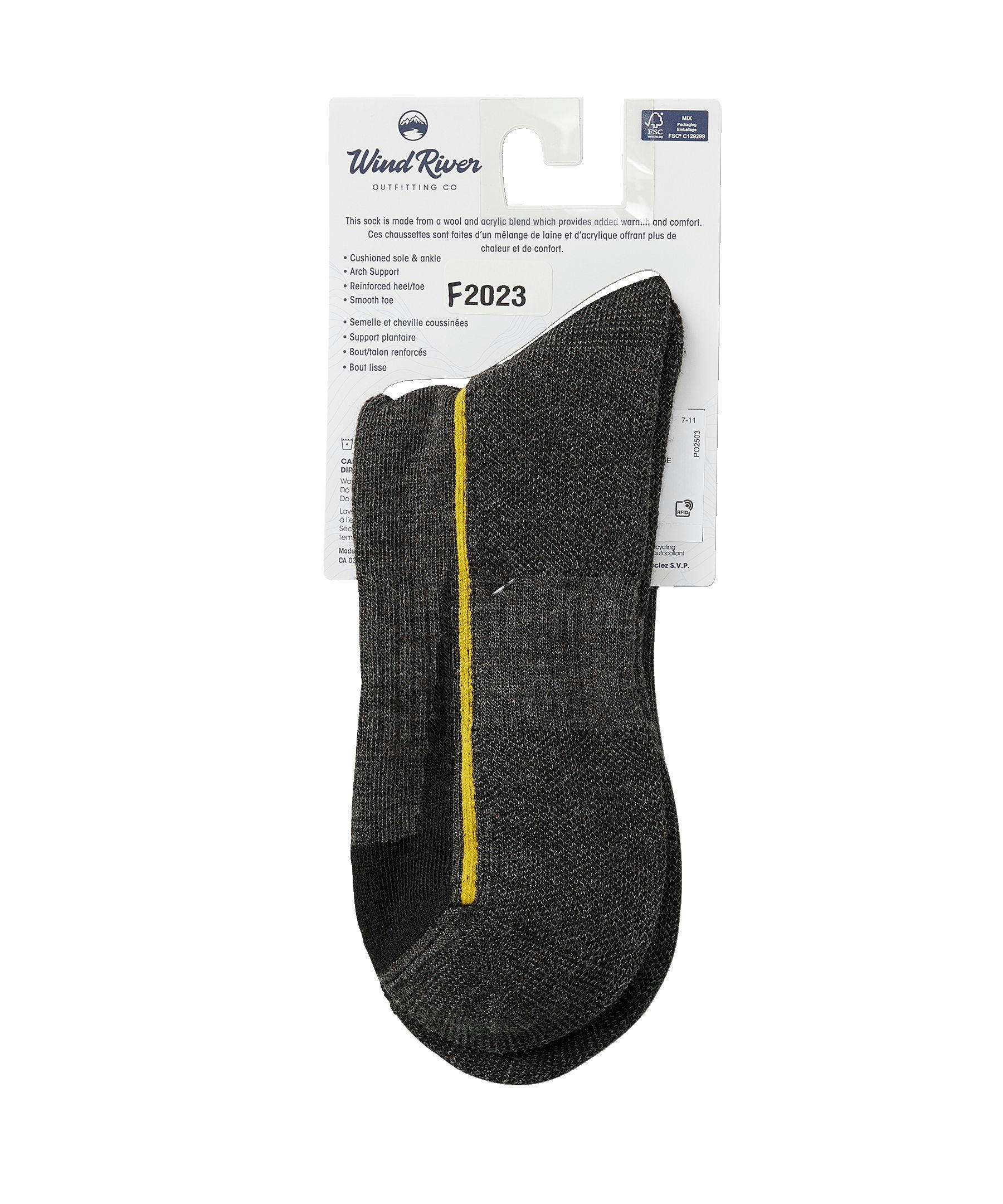 Windriver Men's Lightweight Wool Hiking Crew Medium Socks