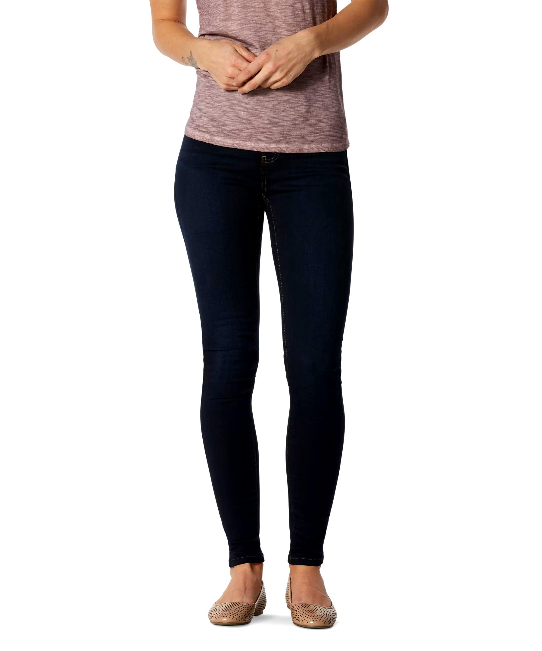 Denver Hayes Women's Mid Rise Skinny Pull On Jeggings