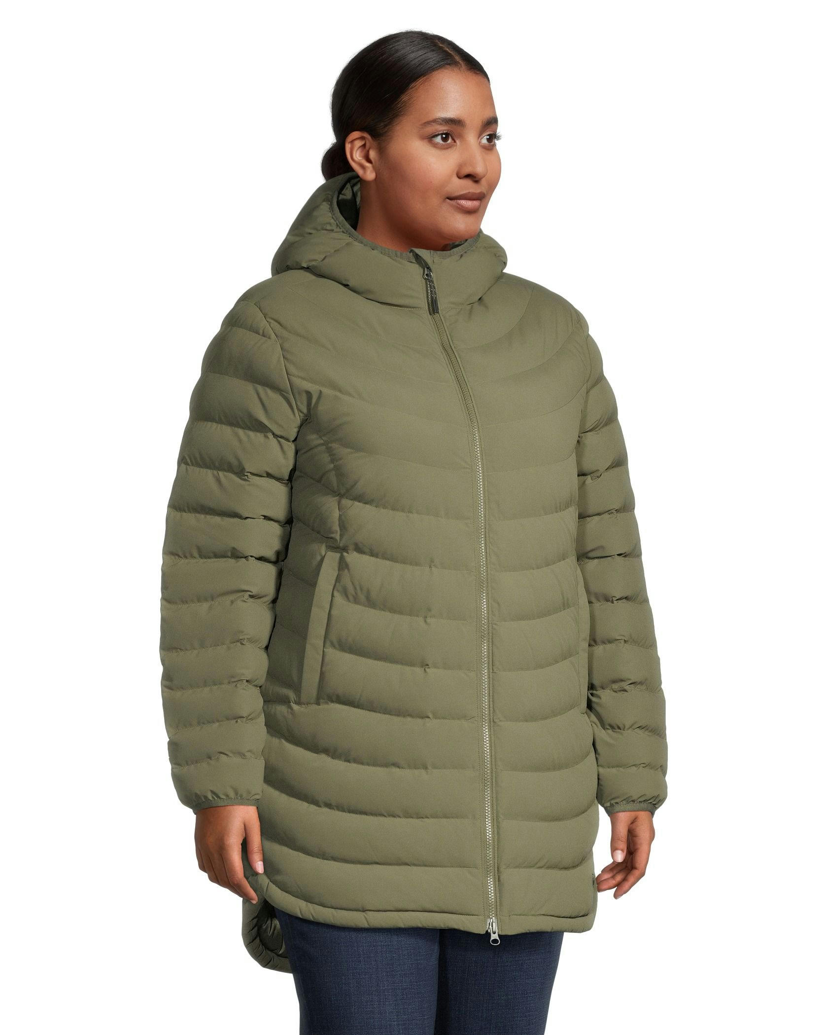 WindRiver Women's Hyper-Dri HD1 Water Repellent T-MAX Insulated Long Puffer Jacket