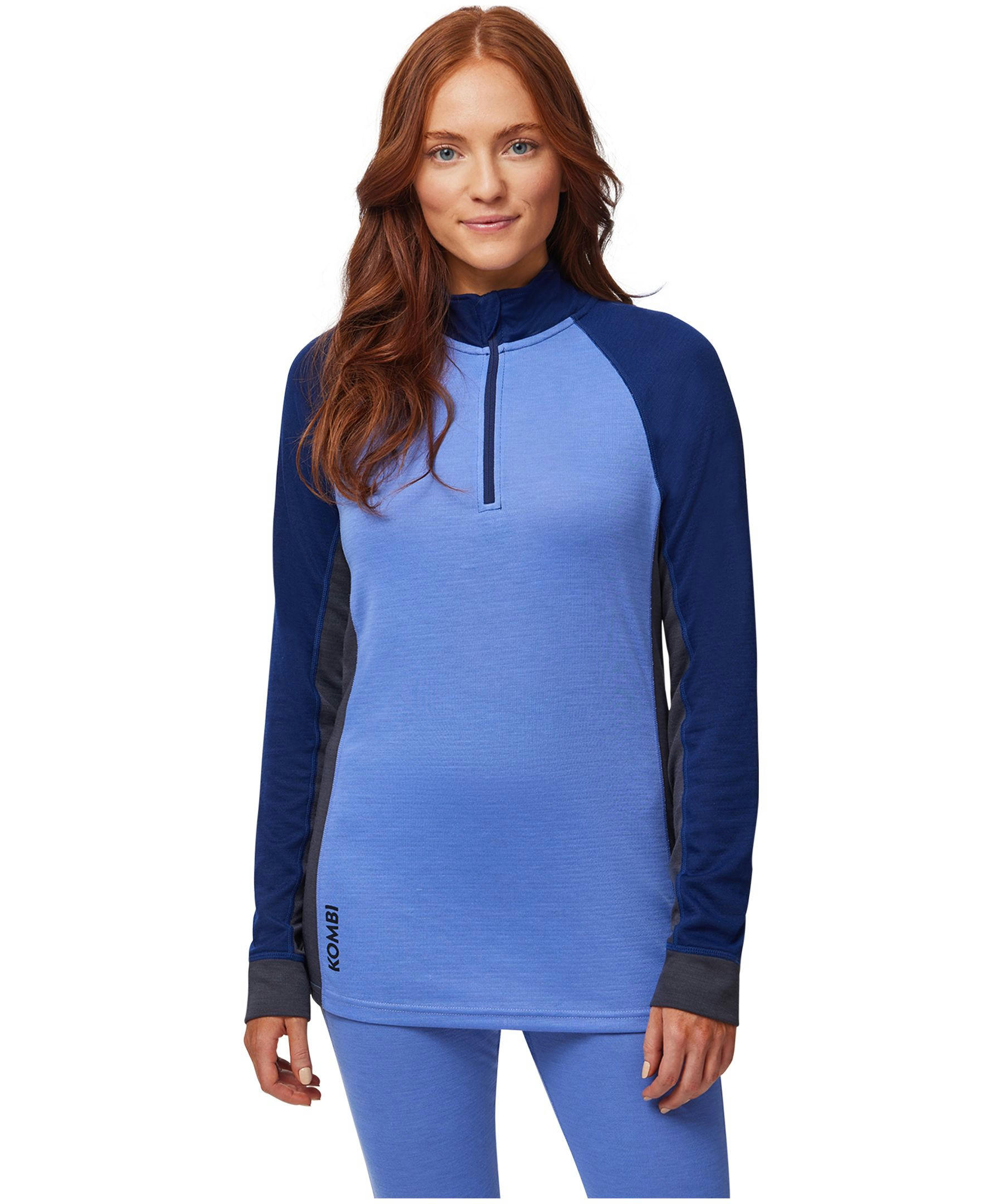 Kombi Women's Merino Blend Zip Baselayer Top