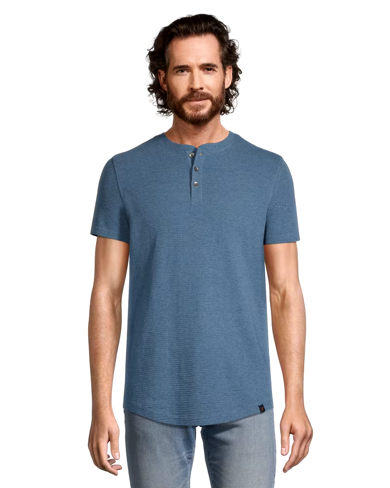 Men's Short Sleeve Modern Fit Ottoman Henley Shirt