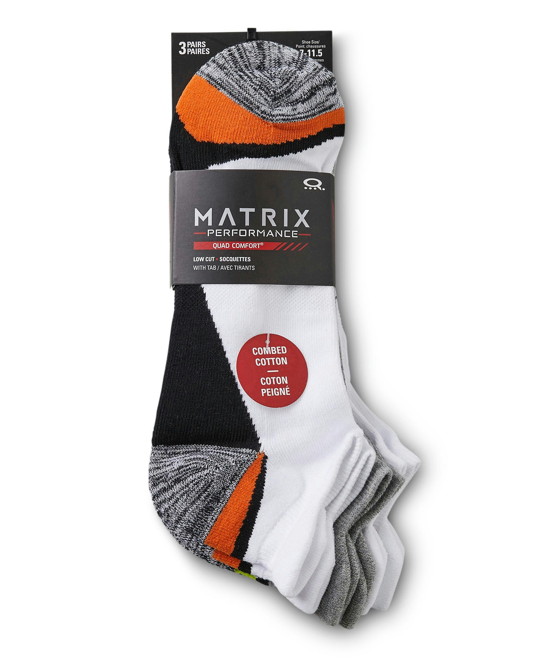 Men's 3 Pack FRESHTECH Low Cut Sport Socks with Tab