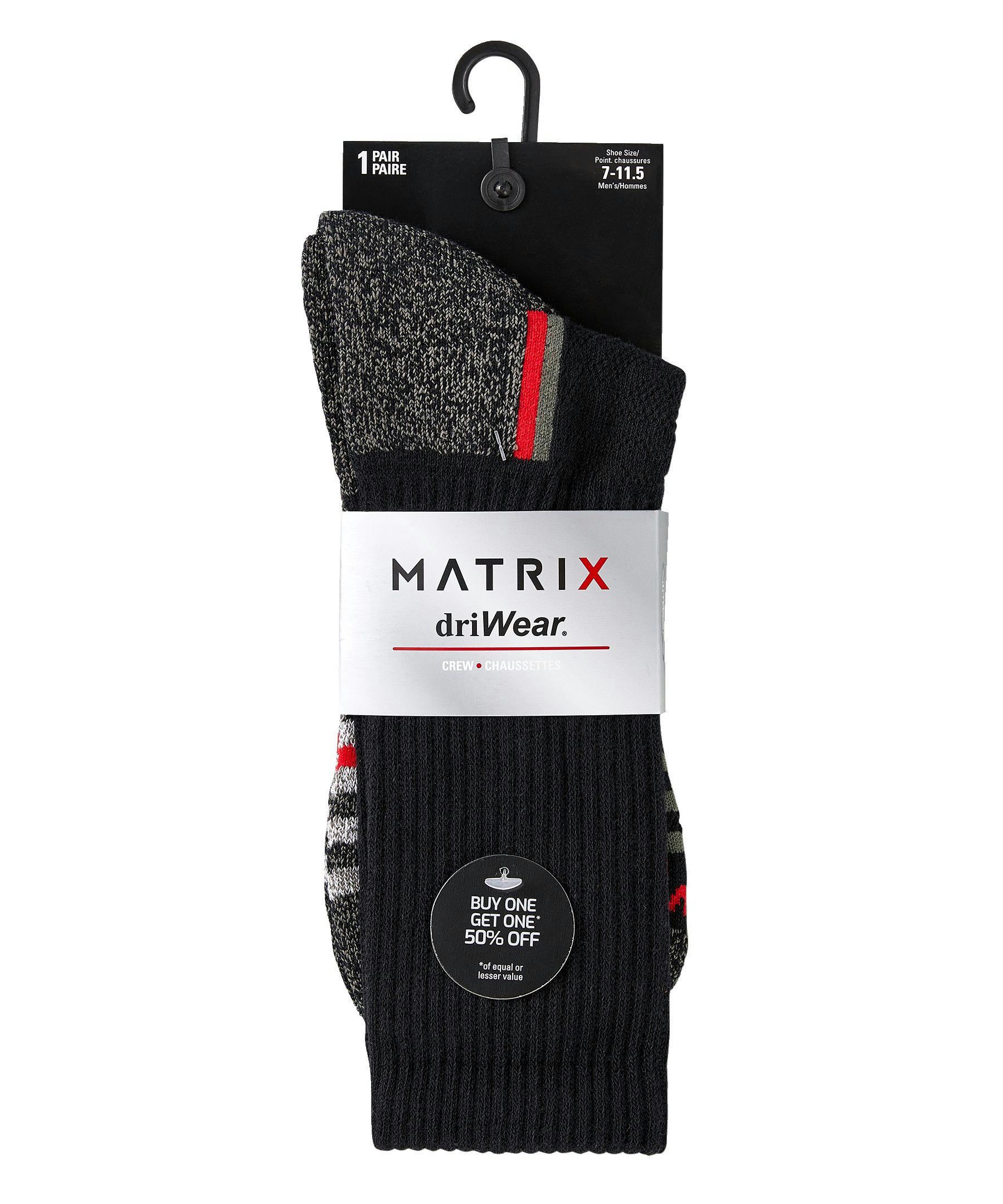 Matrix Men's Driwear Crew Sport Socks