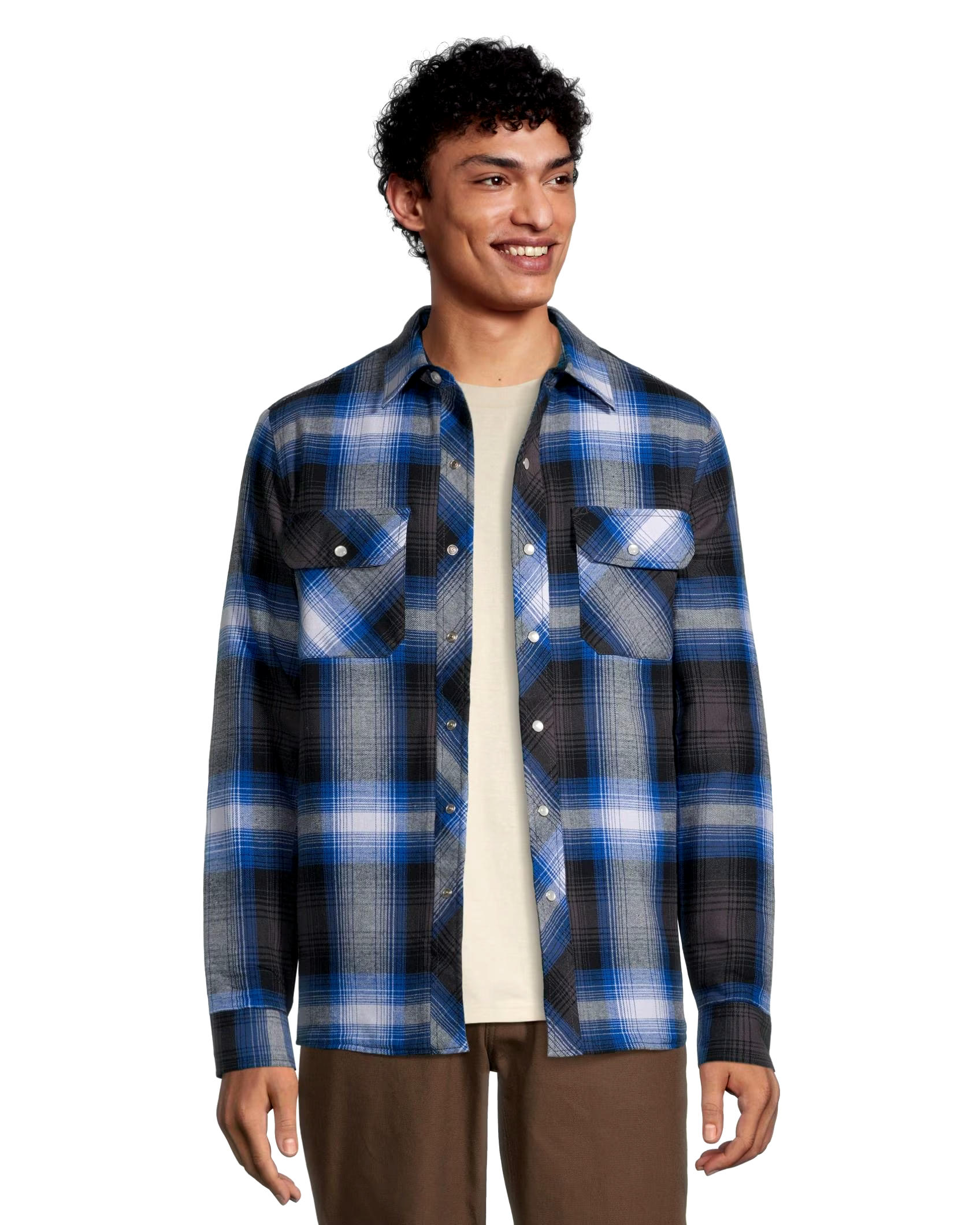 Aggressor Men's Snap-Front Plaid Quilted Flannel Work Shirt