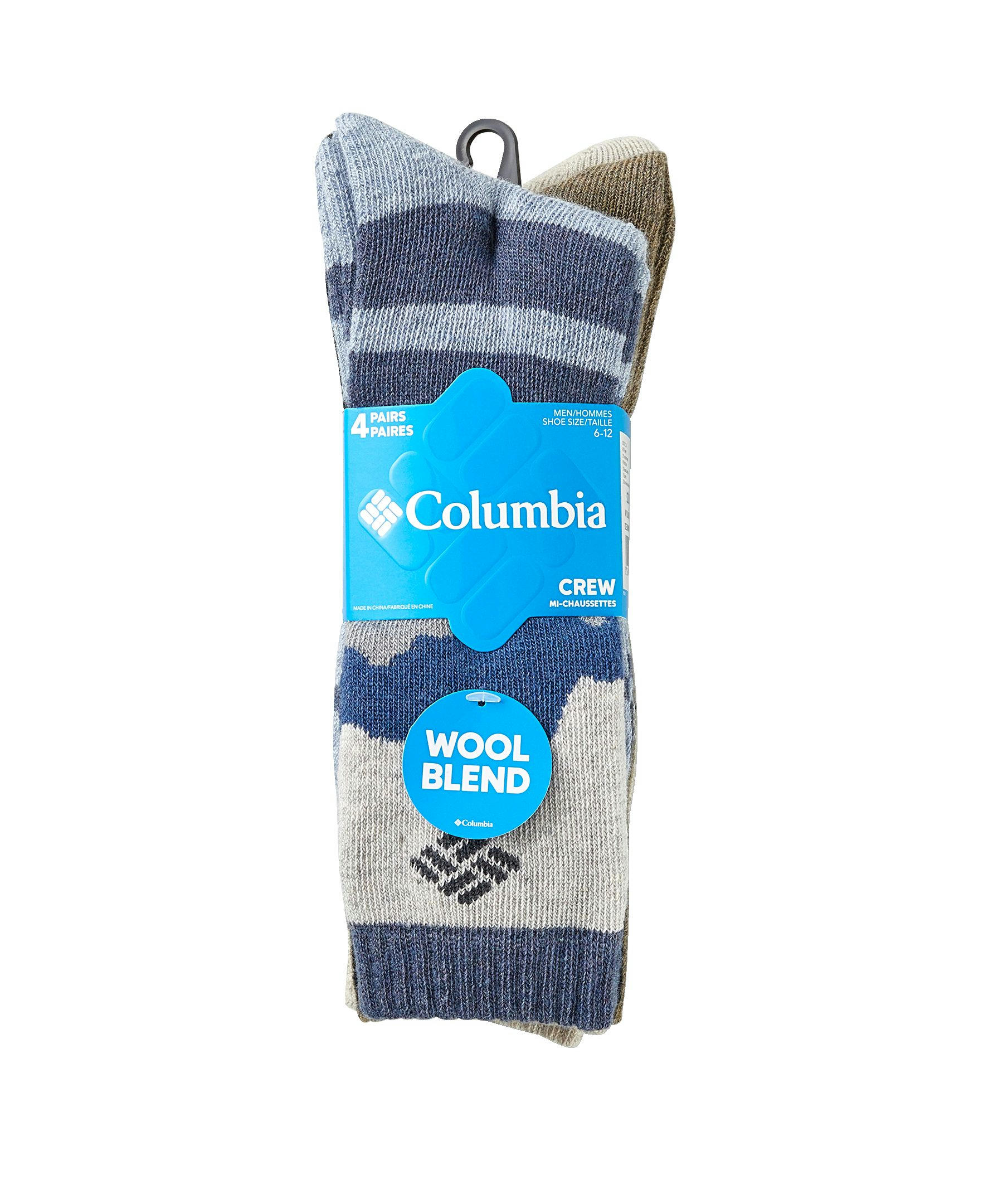 Columbia Men's 4-Pack Wool Blend Boot Socks