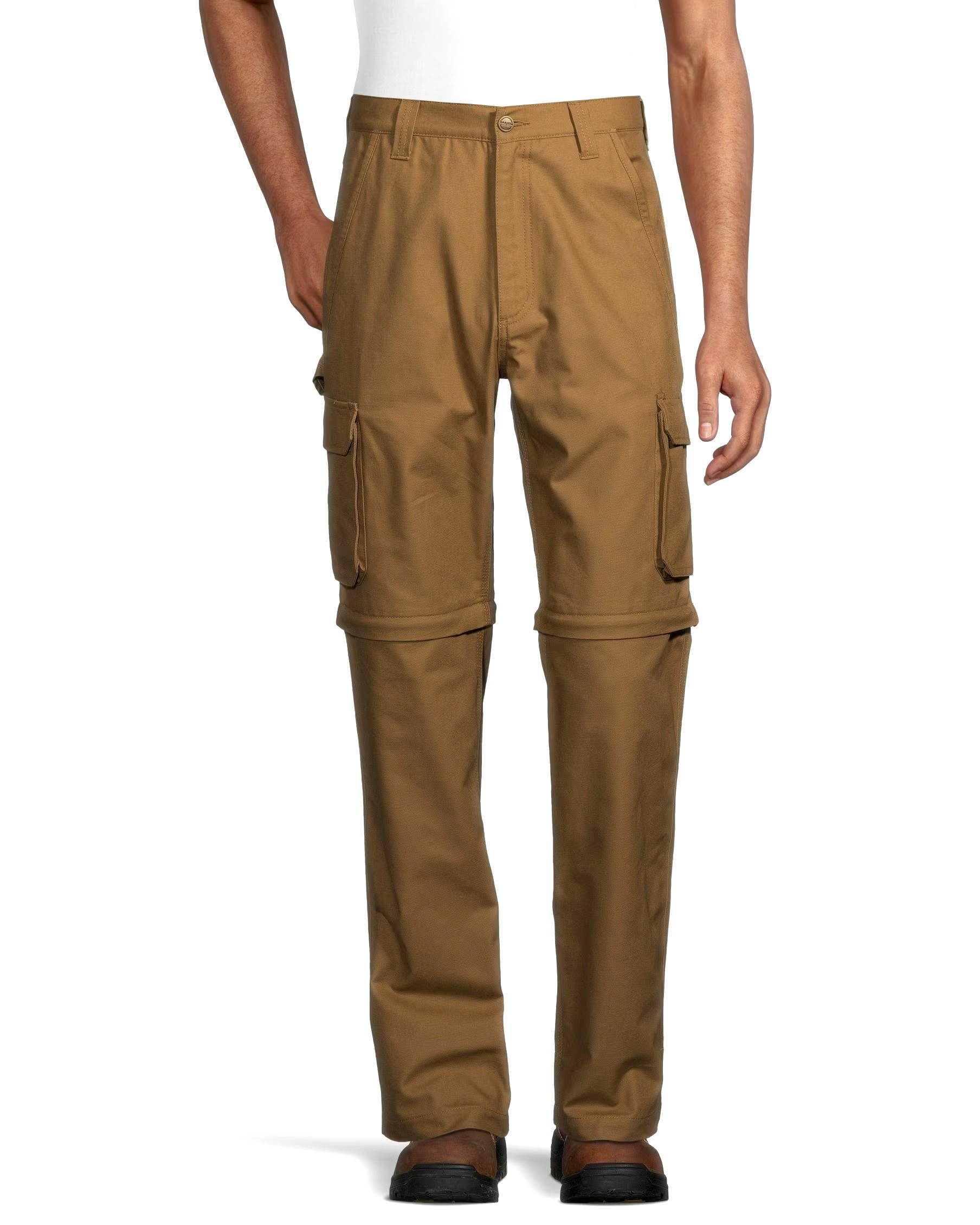 Men's Zip Leg Canvas Cargo Work Pants