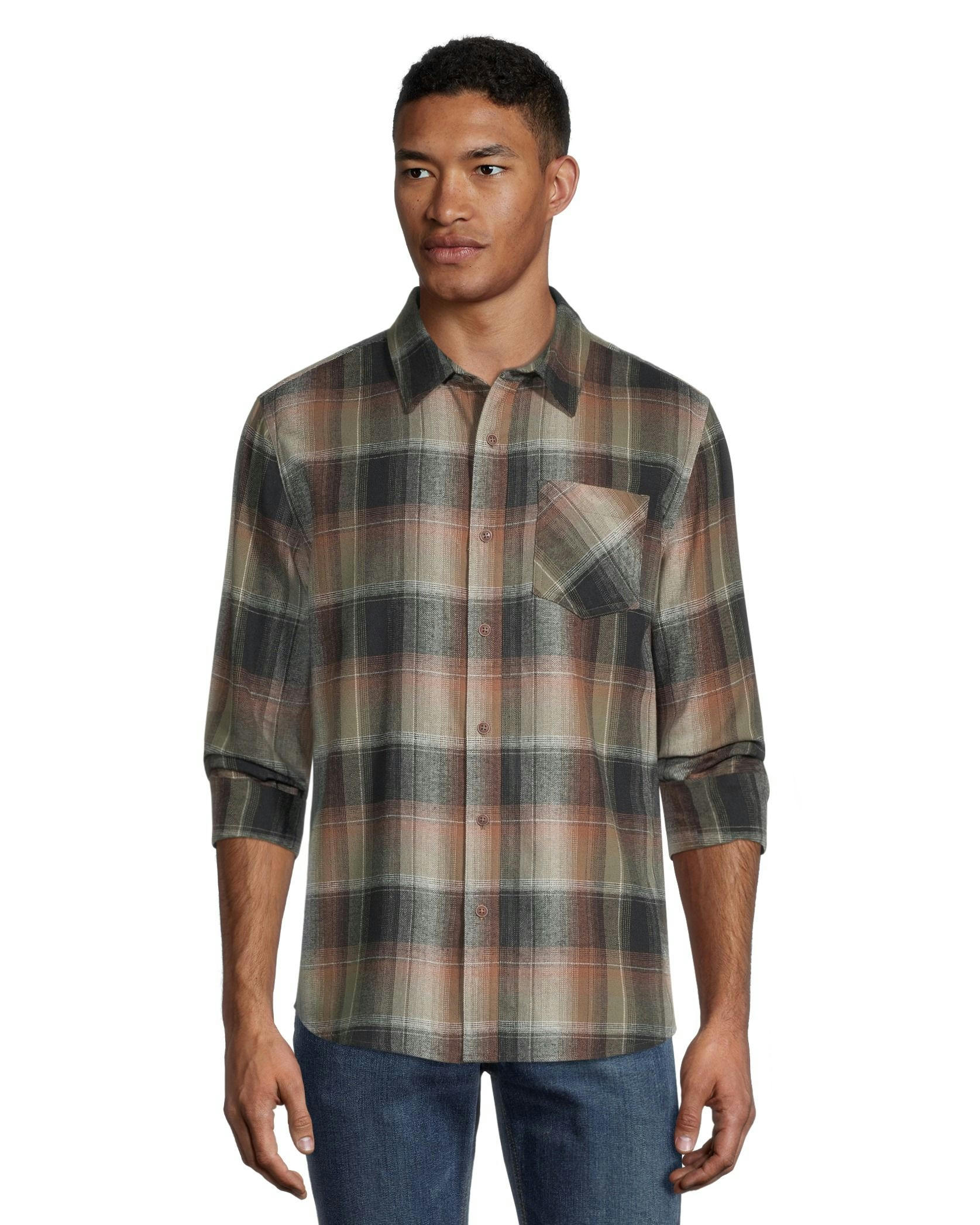 Boston Traders Men's Classic Plaid Flannel Shirt