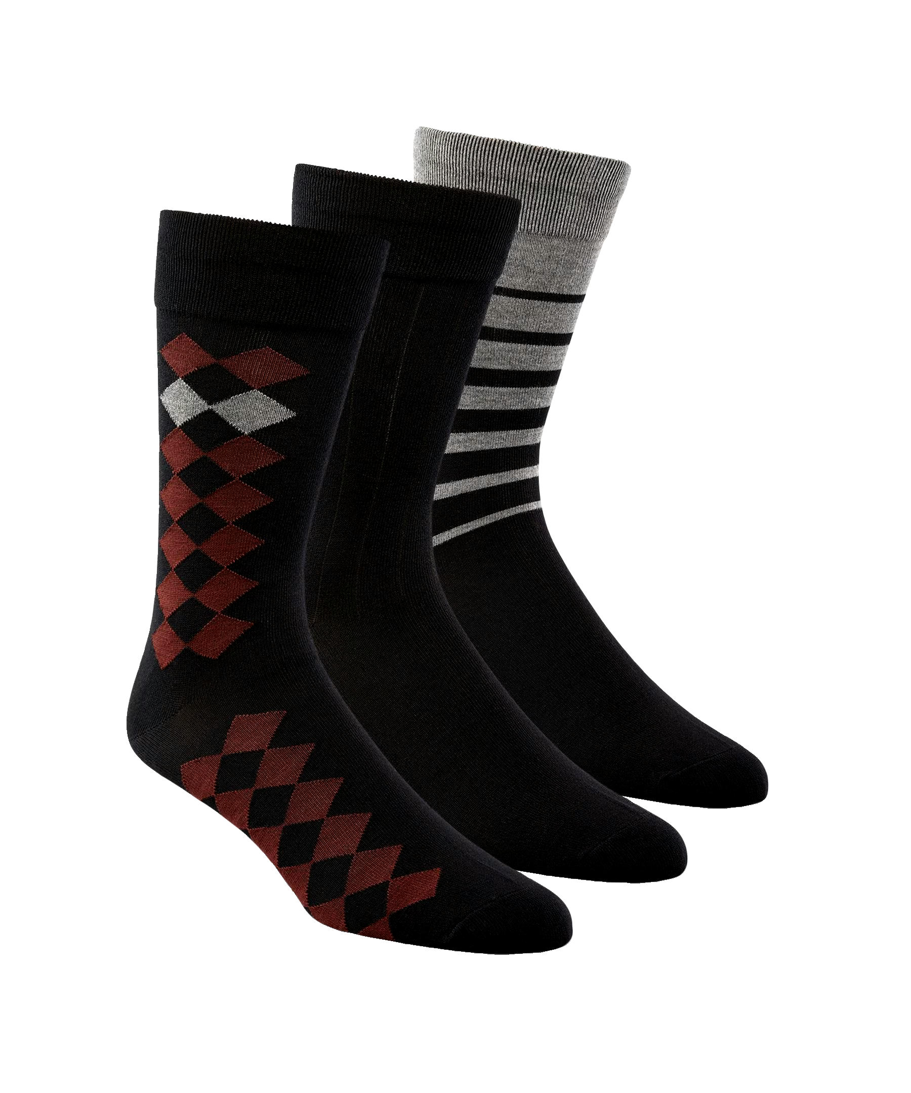 Denver Hayes Men's 3 Pack Bogo Casual Crew Socks