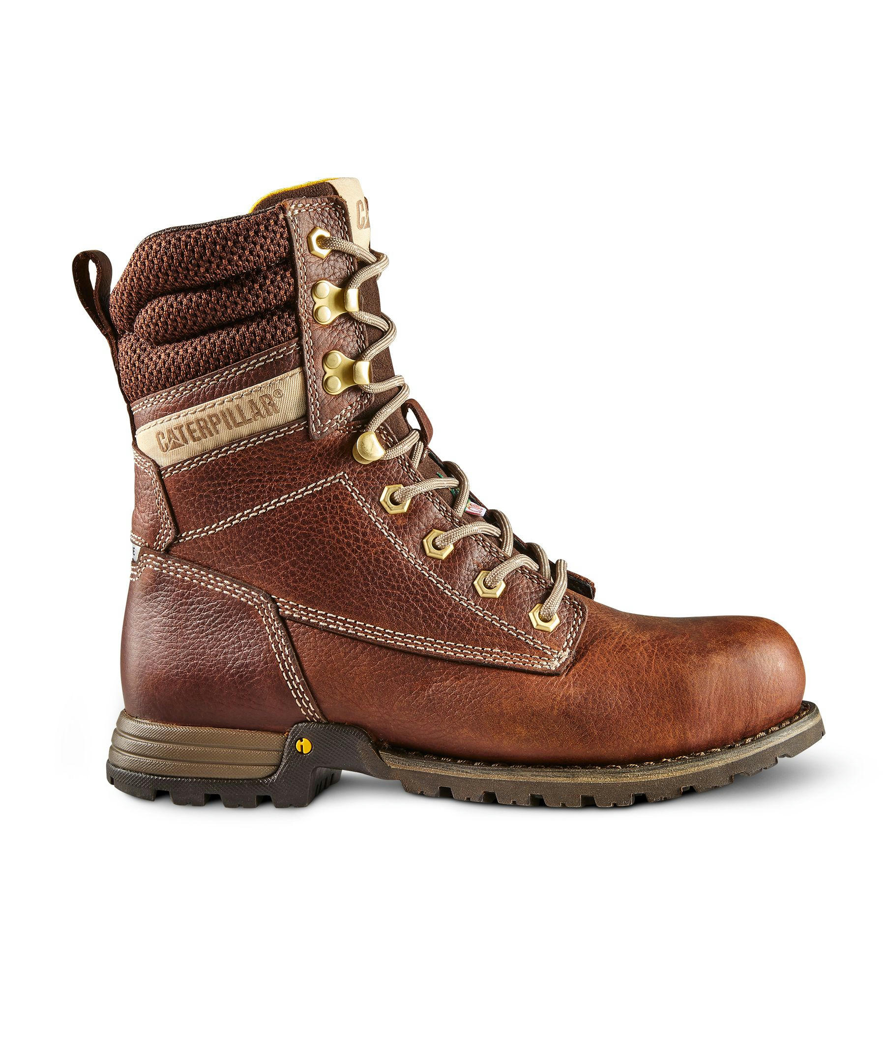 Caterpillar - CAT Women's Clover 8 Inch Steel Toe Steel Plate Leather Work Boots - Dark Brown