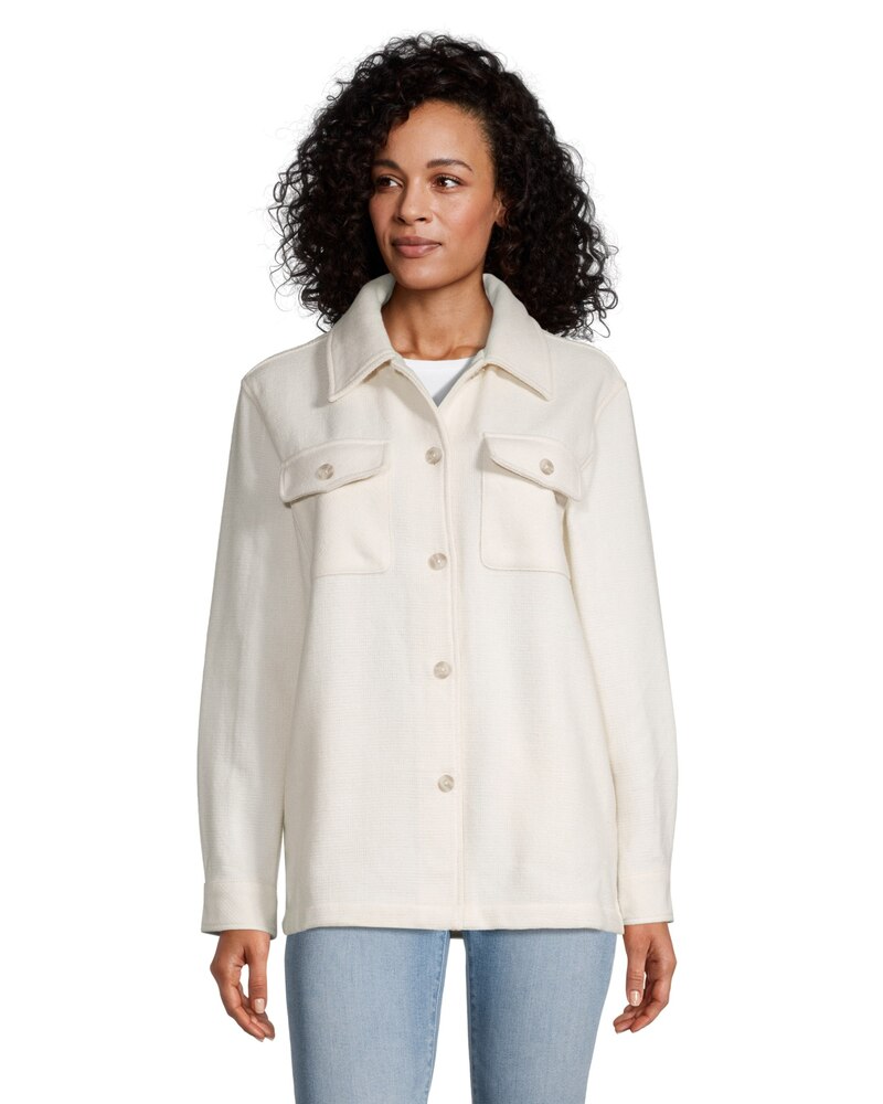Women's Oversized Shacket with Chest Pockets