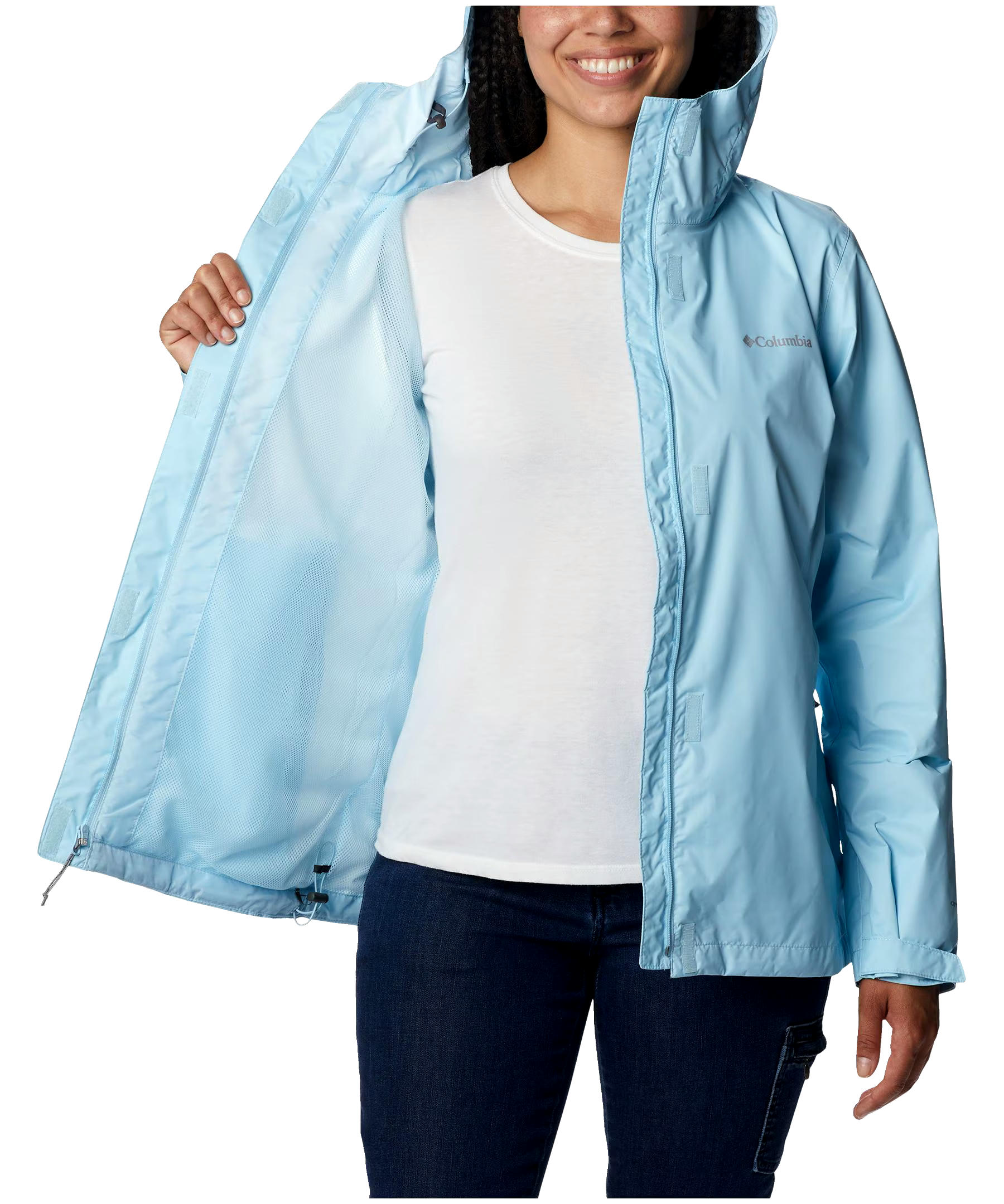 Columbia Women's Arcadia II Hooded Rain Jacket, Waterproof, Breathable, Packable, Shell