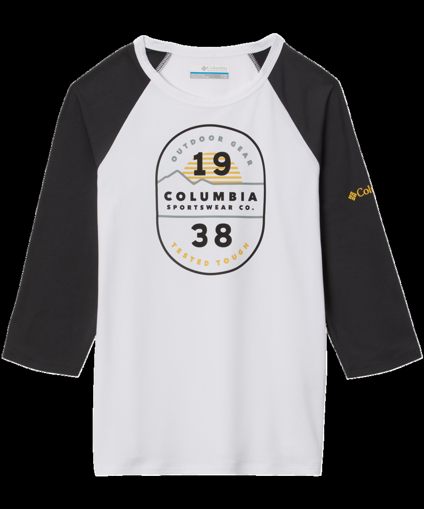 Columbia Youth Boys' Outdoor Element Omni-Shade 3/4-Sleeve Baseball T Shirt