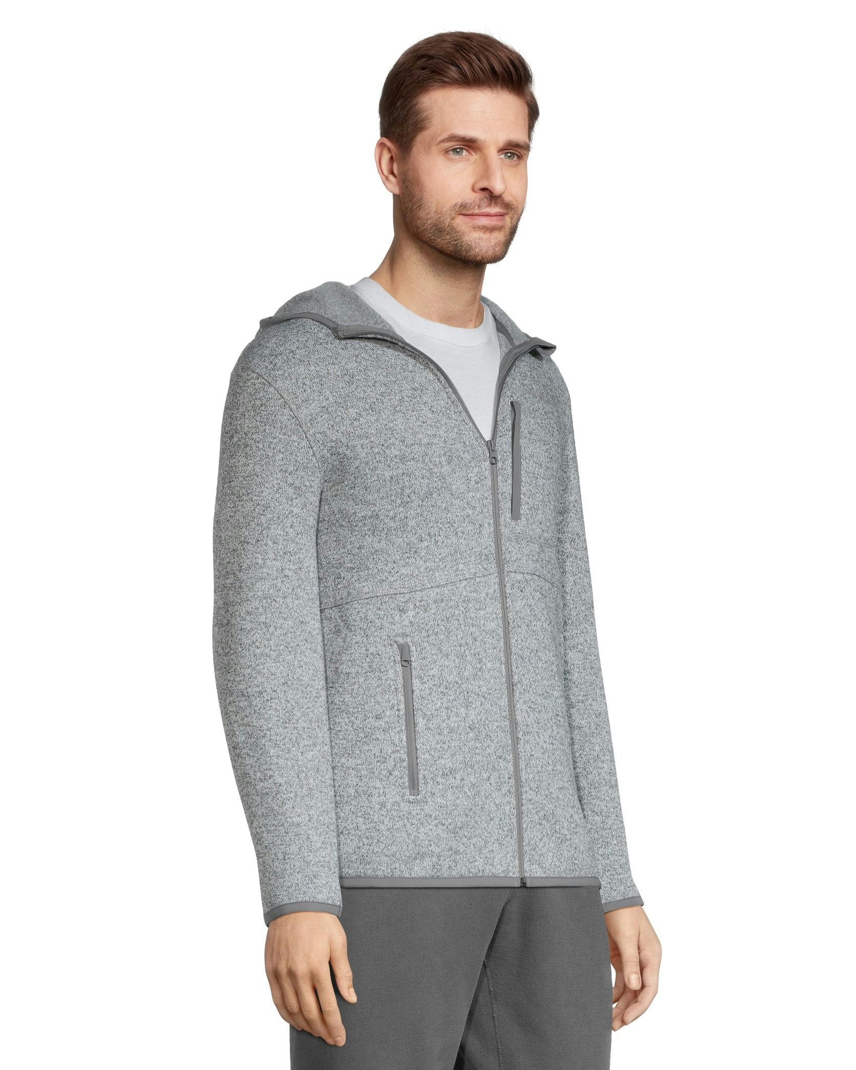 WindRiver Men's Full Zip Sweater-Knit Fleece Jacket