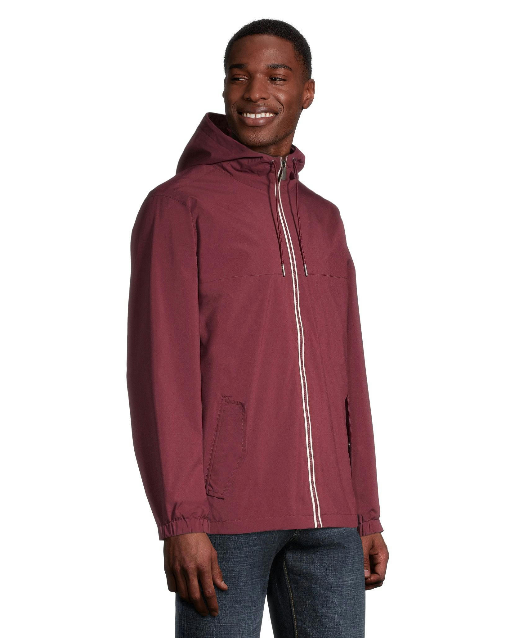 Denver Hayes Men's Water Repellent Hyper-Dri 1 Carlton Attached Hood Jacket