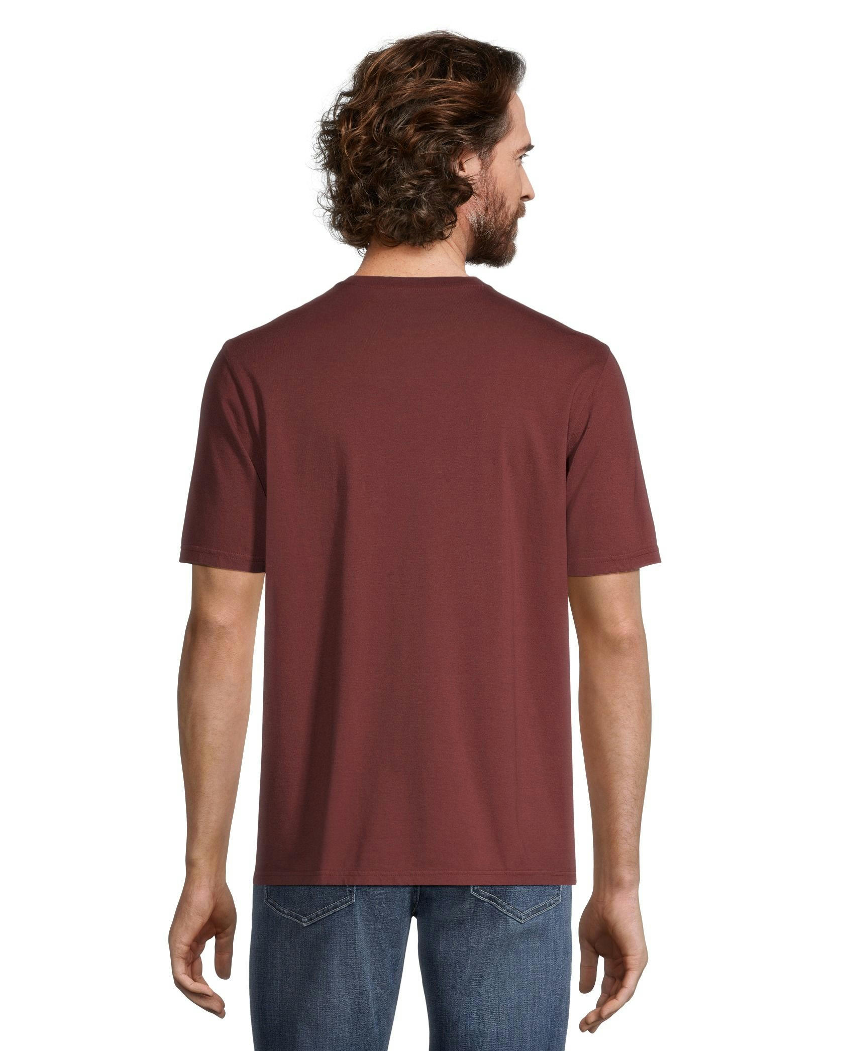 Denver Hayes Men's 50 Wash Classic Fit Chest Pocket Crewneck Cotton T Shirt