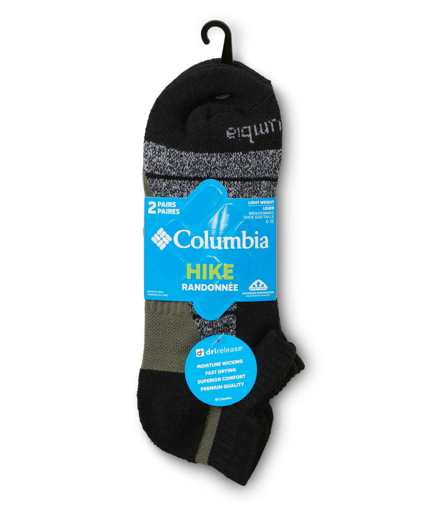 Columbia Men's 2 Pack Omni-Wick No Show Hiking Socks