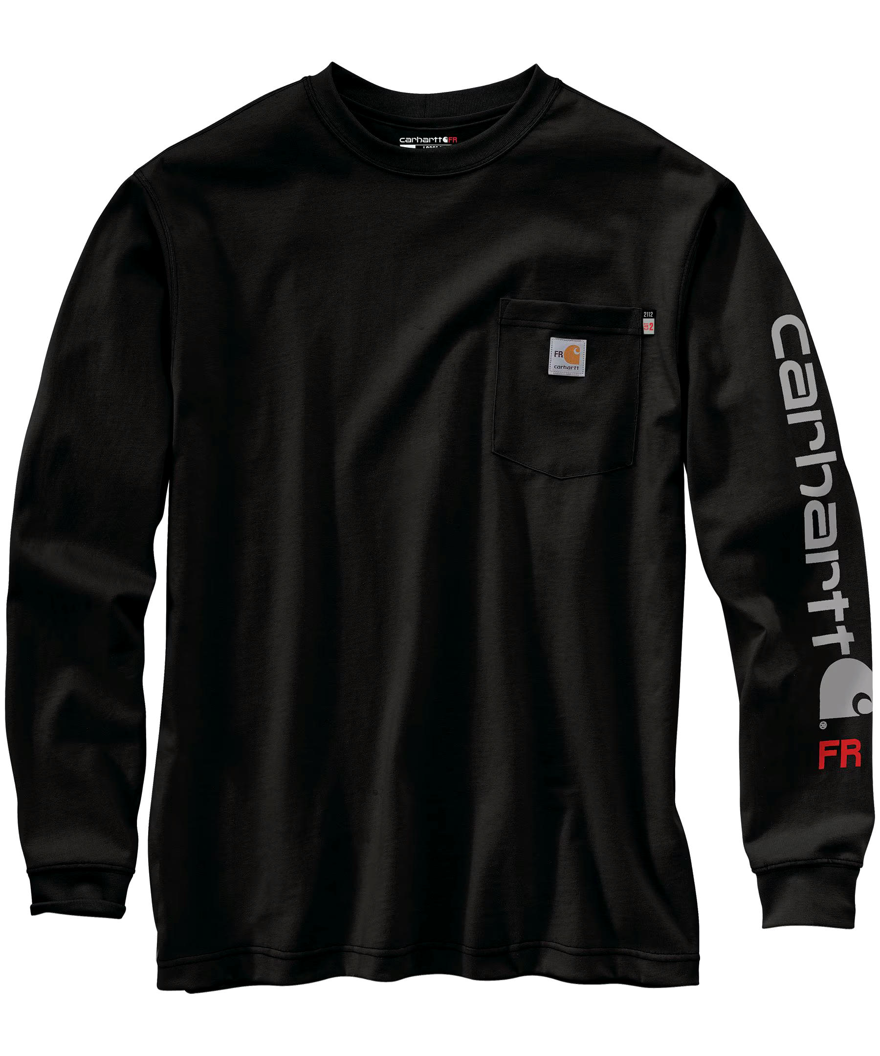 Carhartt Men's Dark Blue Heather Force Long Sleeve Graphic T-Shirt