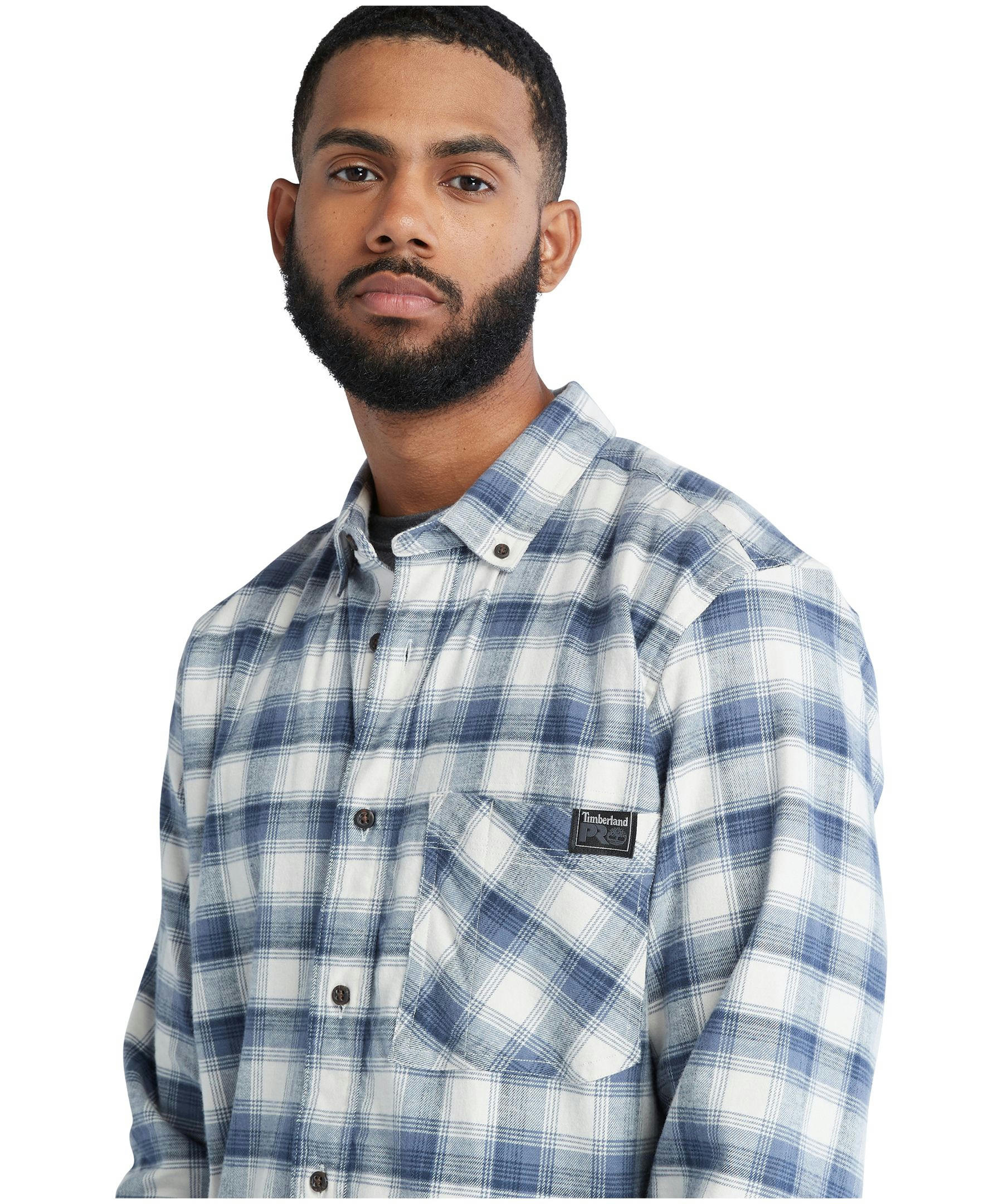 Timberland Pro Men's Woodfort Lightweight Long Sleeve Original Fit Flannel Shirt