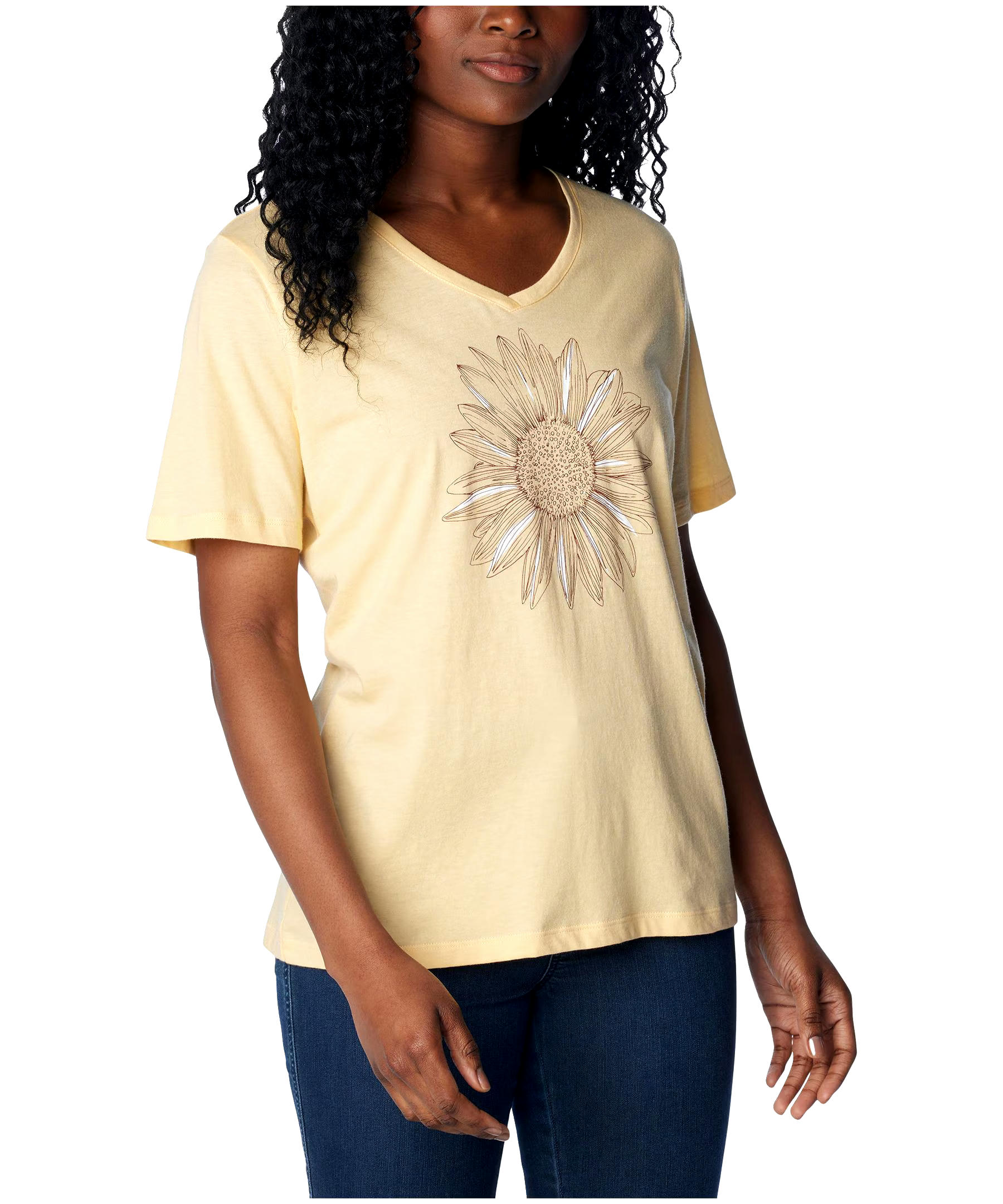 Columbia Women's Bluebird Day Relaxed Fit V Neck T Shirt