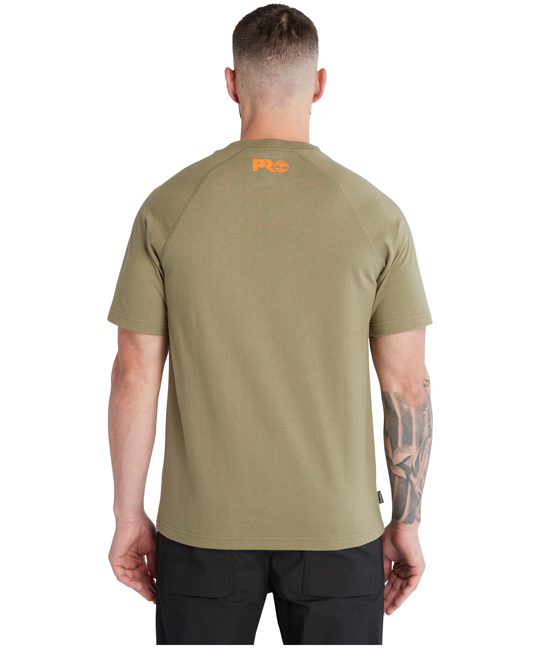 Men's Reflective Logo Crewneck Cotton Work T Shirt