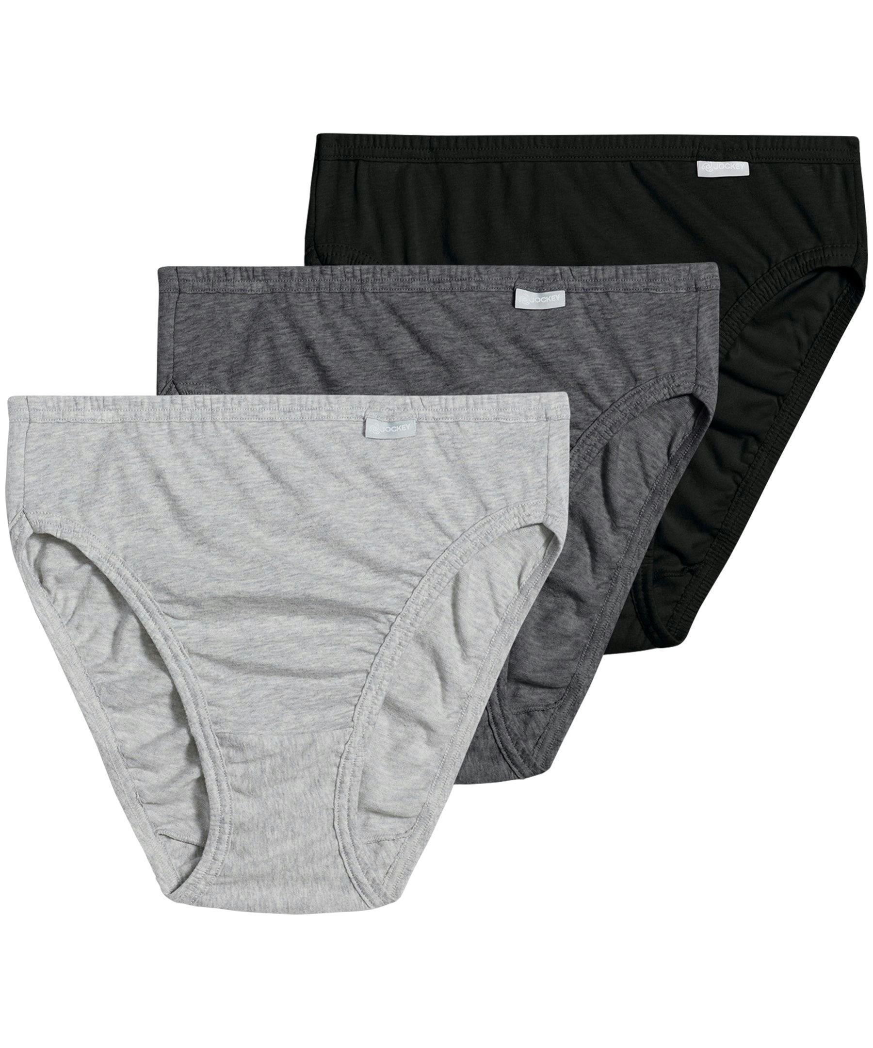 Jockey Women's 3 Pack Elance Basic Underwear French Cut Briefs