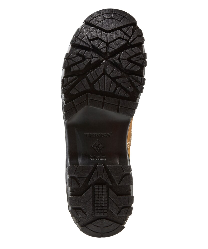 Terra Men's 8 Inch Composite Toe Composite Plate Sentry Waterproof Work Boots - Wheat