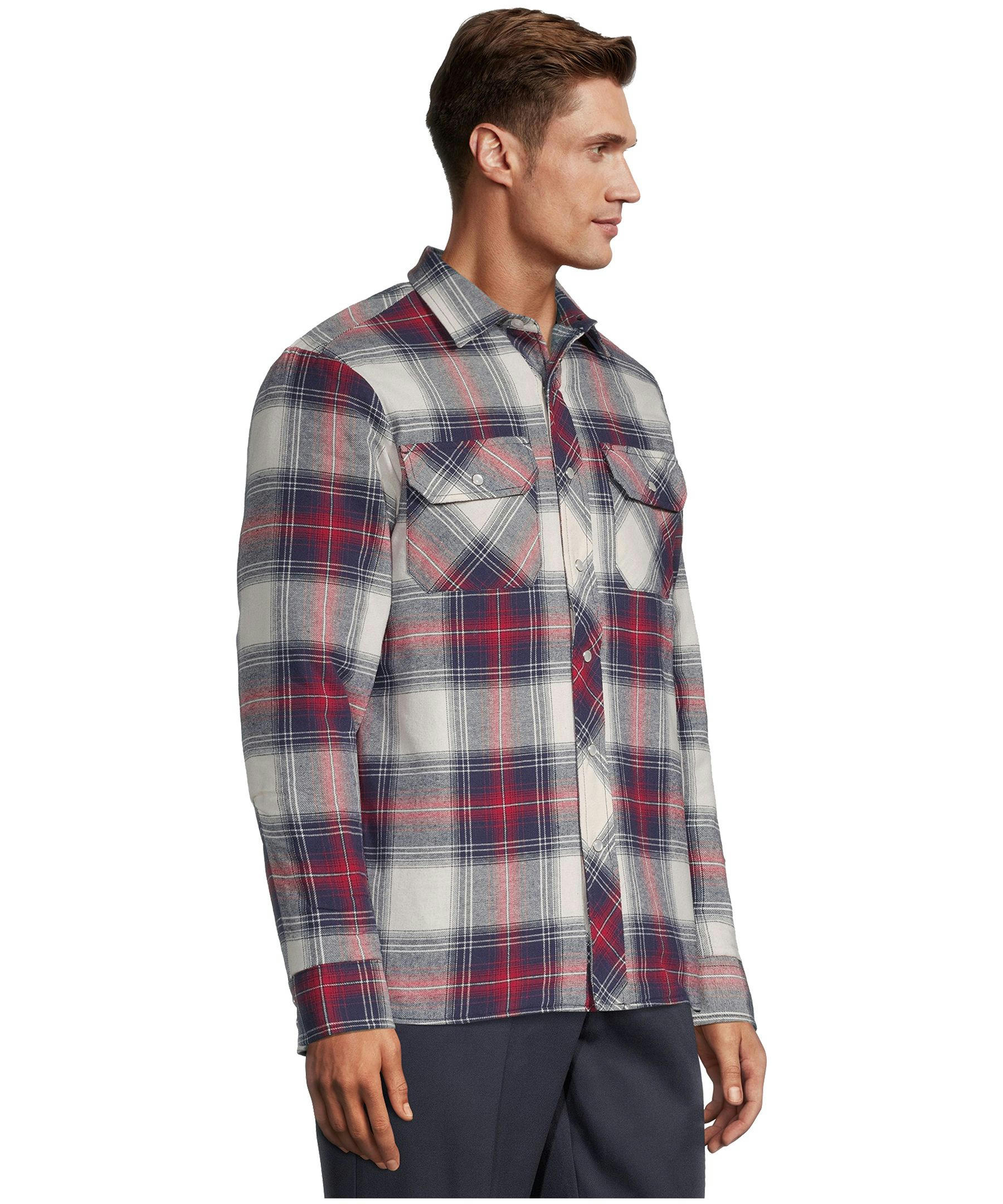 Aggressor Men's Snap-Front Plaid Quilted Flannel Work Shirt