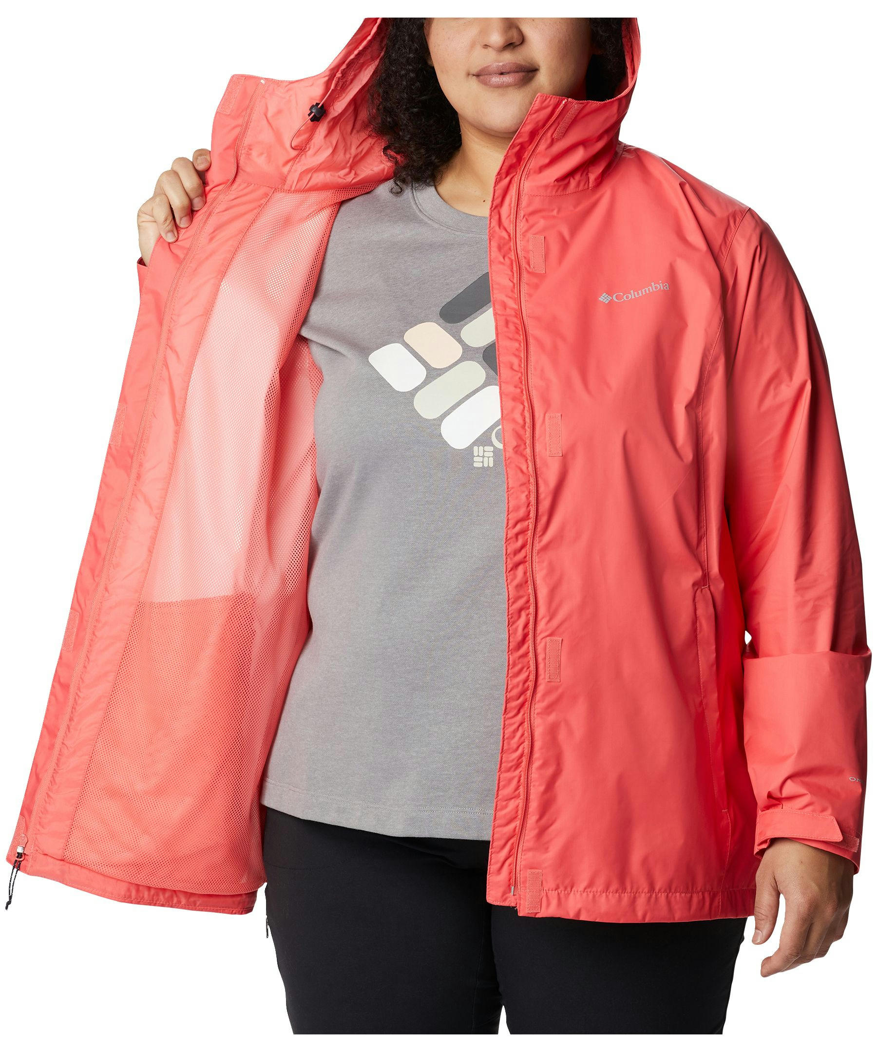 Columbia Women's Arcadia II Hooded Rain Jacket, Waterproof, Breathable, Packable, Shell