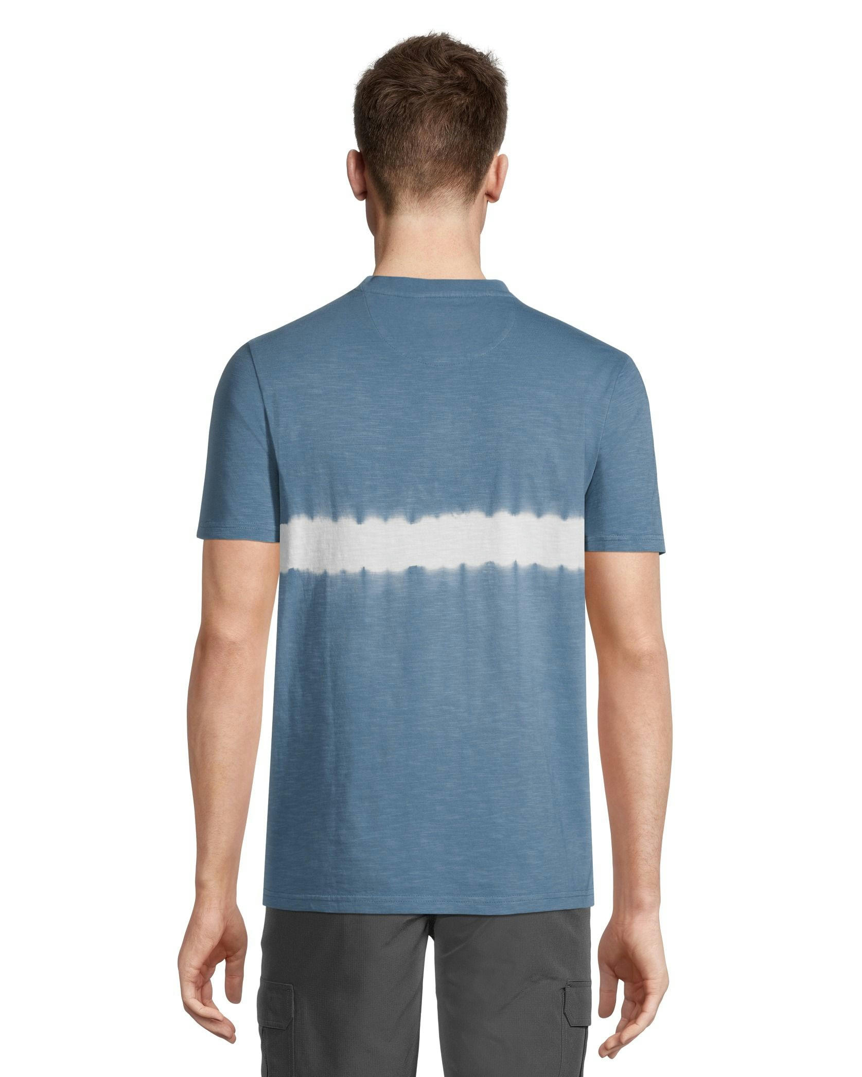 FarWest Men's Tie Dye Short Sleeve Classic Fit Henley Shirt