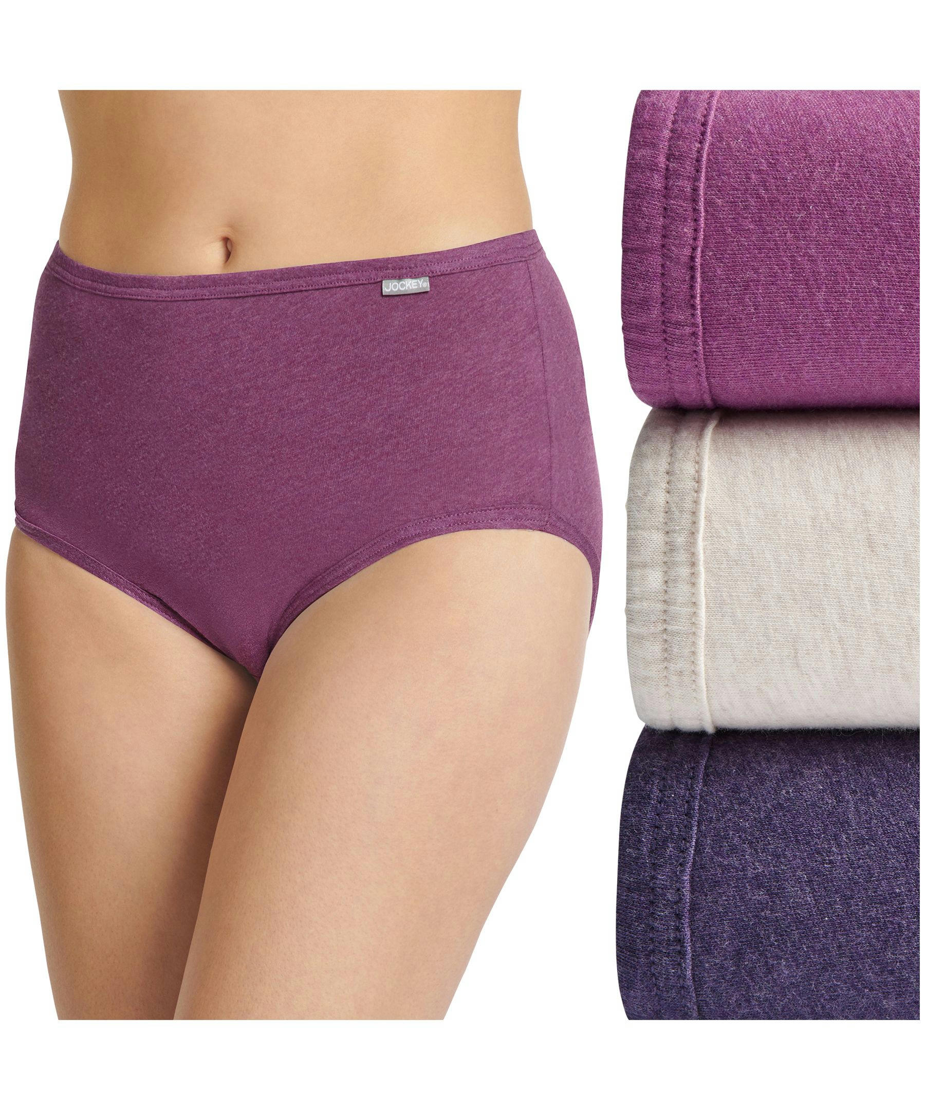 Jockey Women's 3 Pack Basic Briefs Underwear - Extended Size