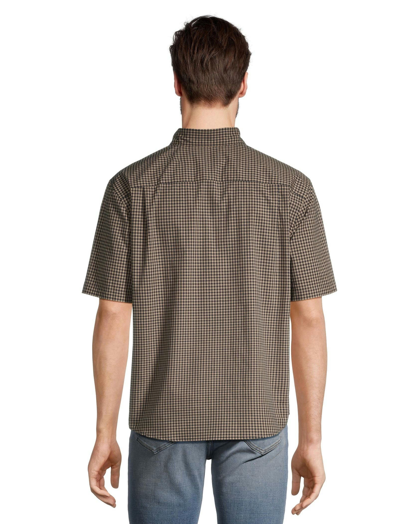 Denver Hayes Men's Plaid Sport Casual Classic Fit Shirt