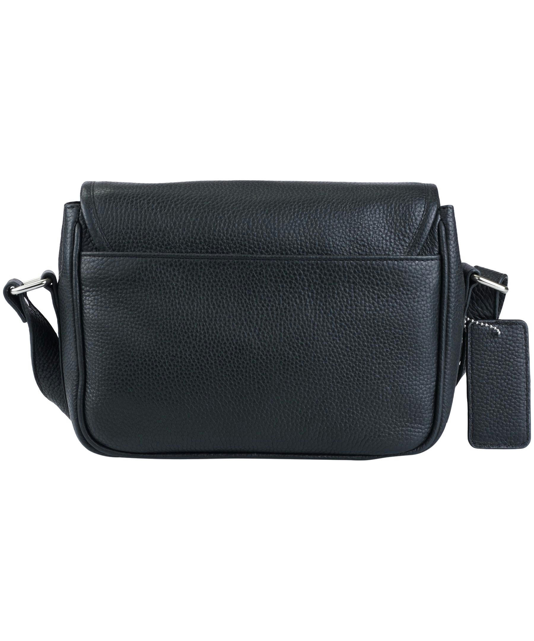 Mancini Leather Goods Women's Pebelled Kemberly Flap Closure Handbag