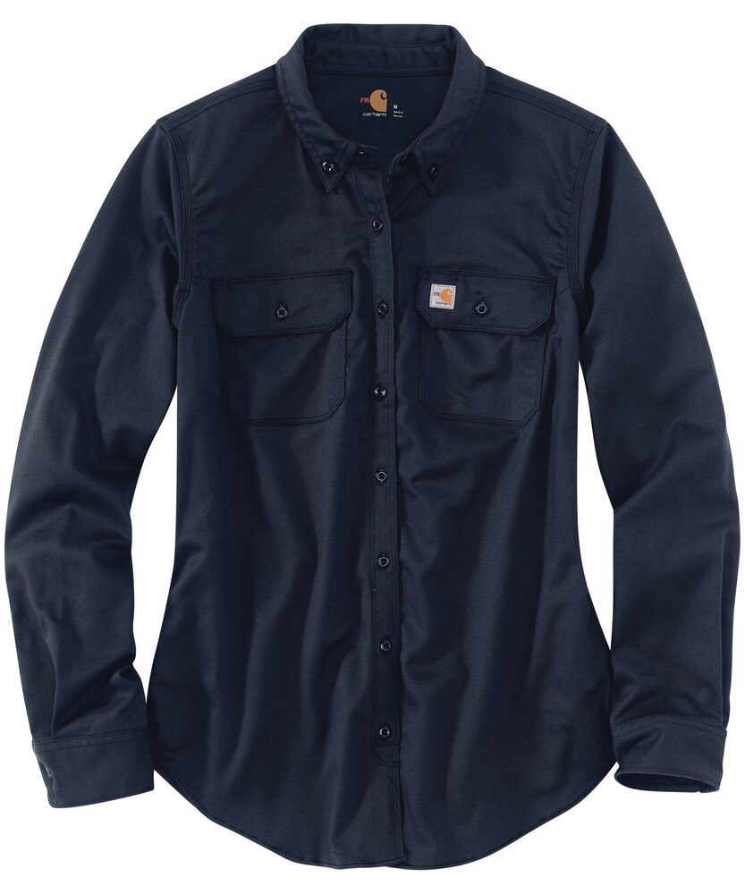 Carhartt Women's Flame Resistant Long Sleeve Relaxed Fit Rugged Flex Stretch Twill Work Shirt