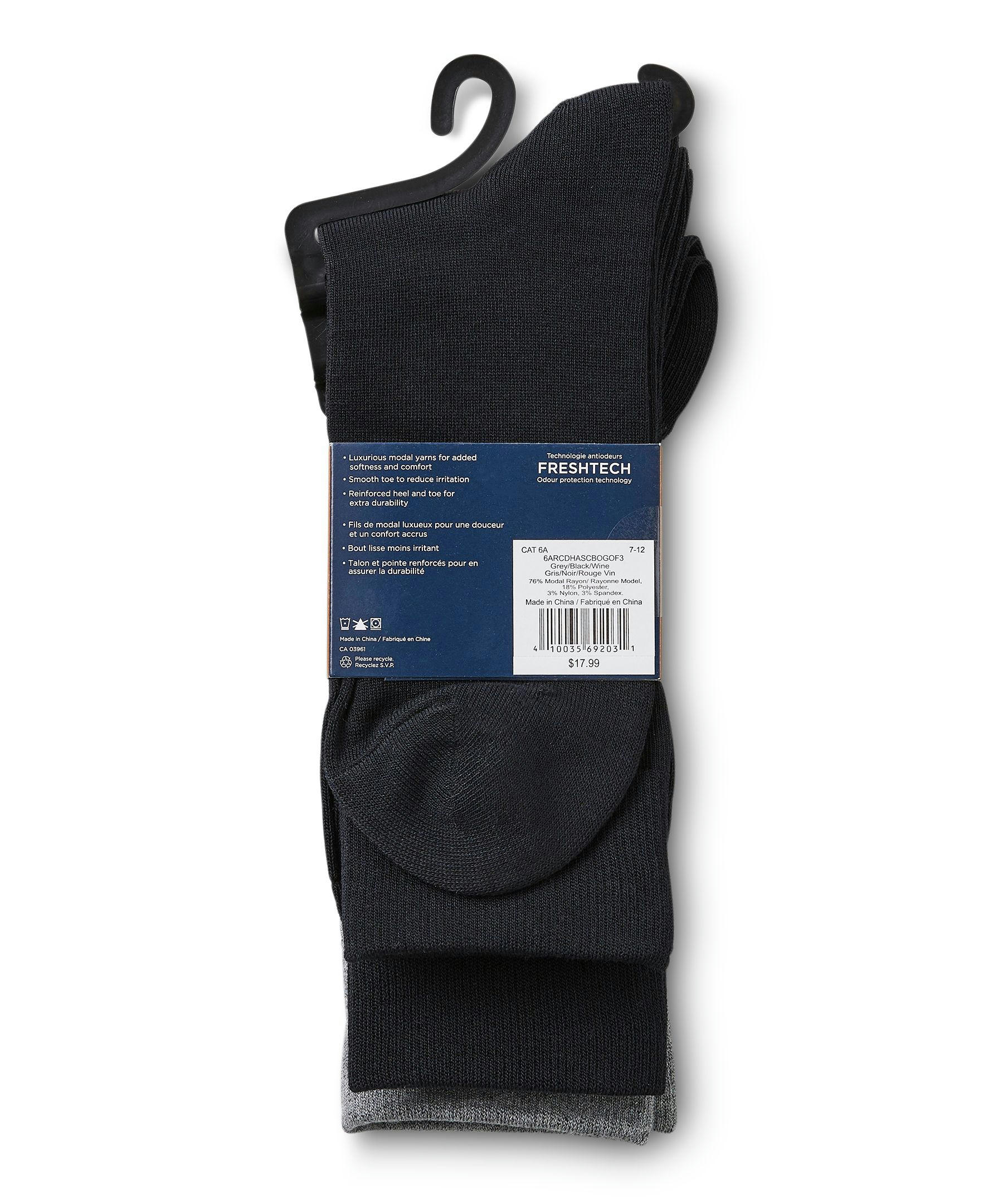 Denver Hayes Men's 3 Pack Bogo Casual Crew Socks