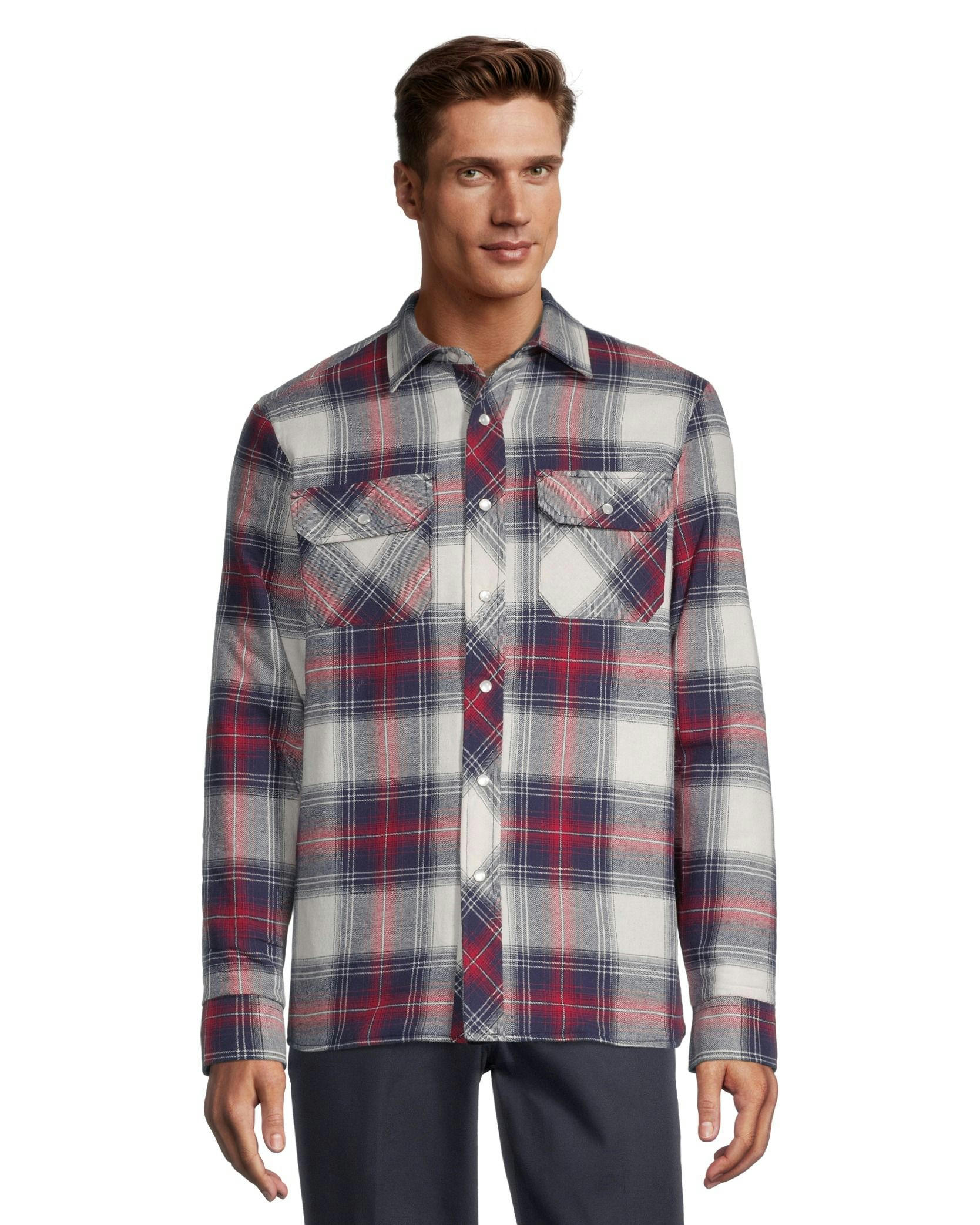 Aggressor Men's Snap-Front Plaid Quilted Flannel Work Shirt