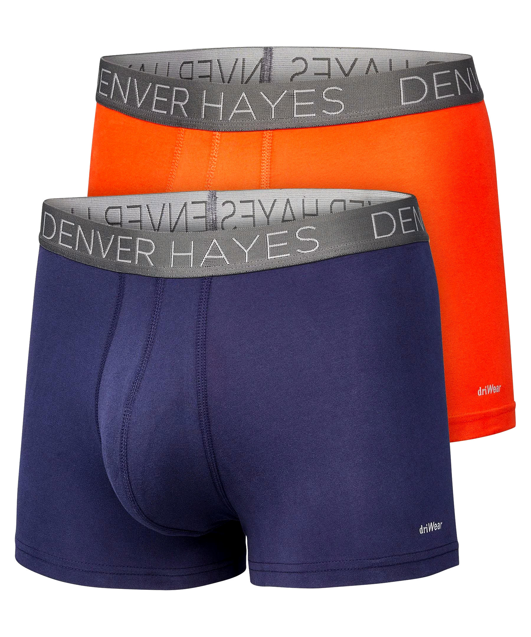 Denver Hayes Men's 2-Pack DriWear Trunk Brief