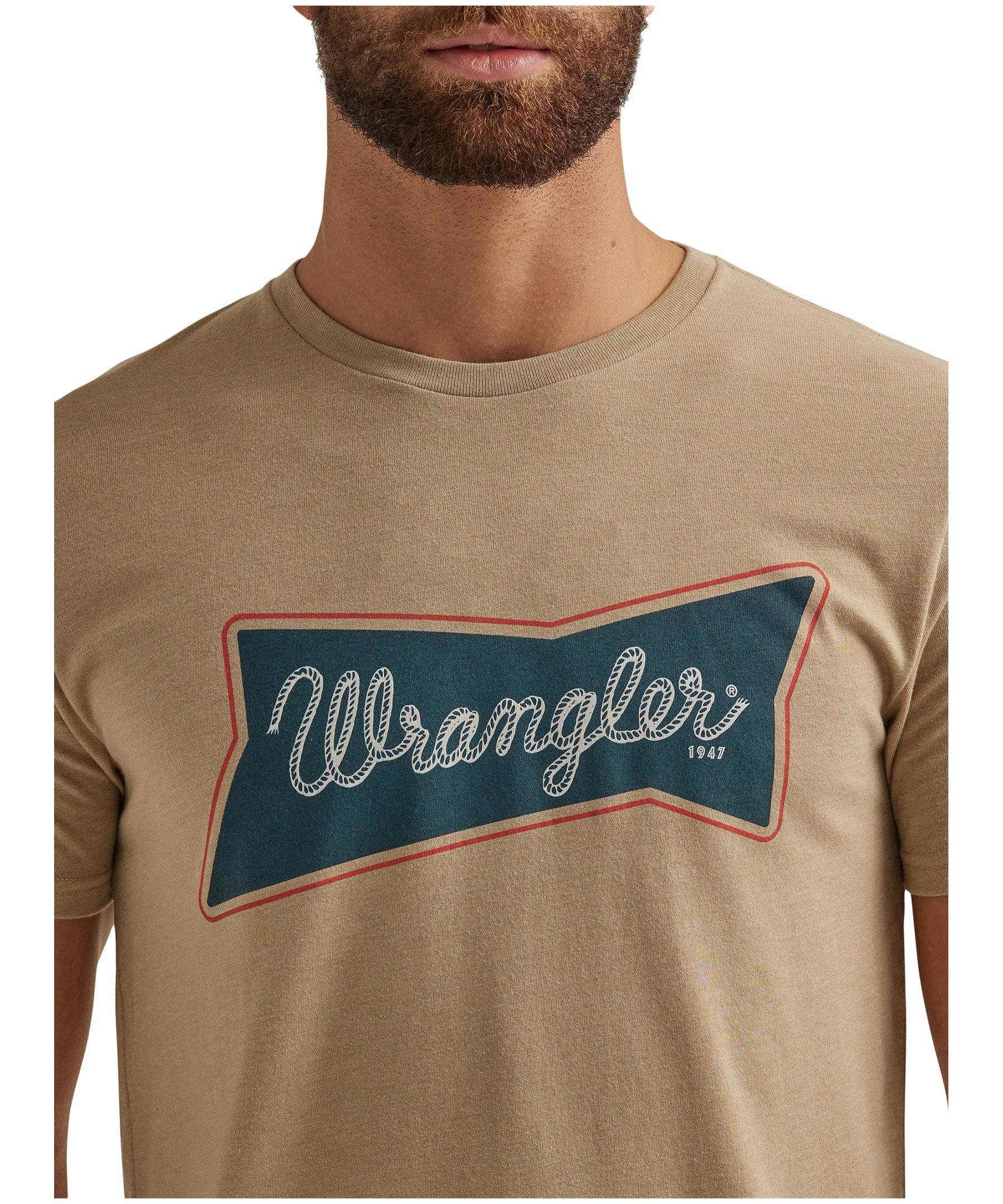 Wrangler Men's Rope Graphic Logo Short Sleeve T Shirt