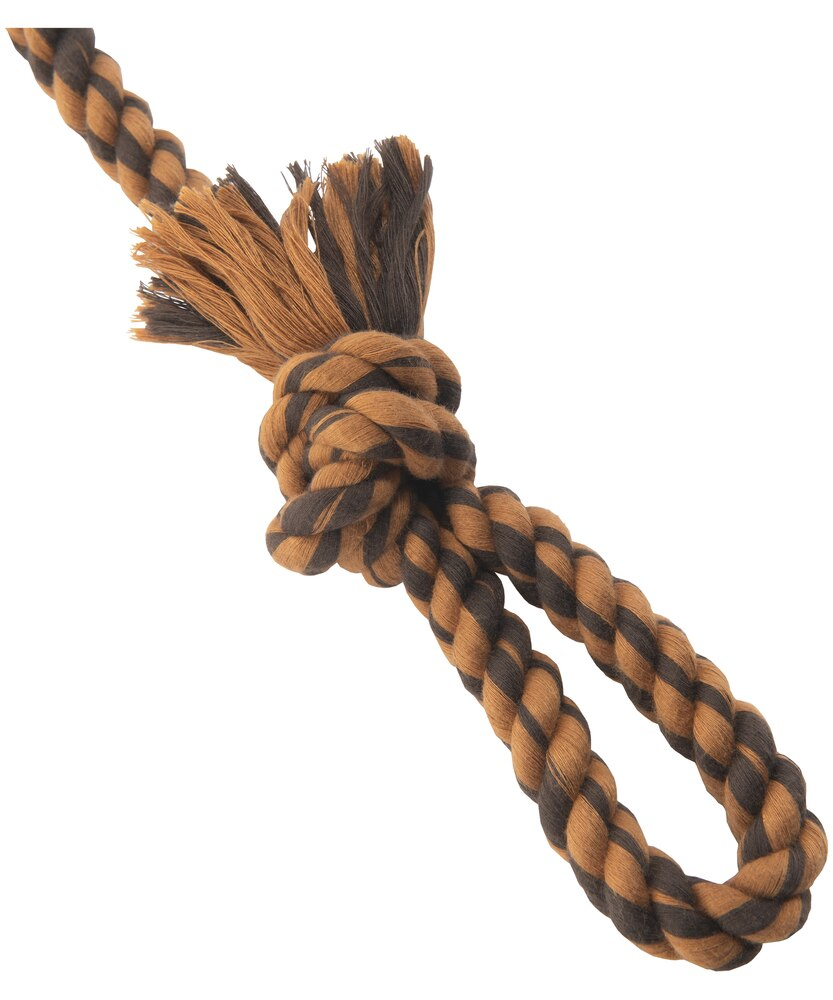 Carhartt Durable 3 Ply Cotton Dog Rope Pull and Throw Chew Toy - Carhartt Brown
