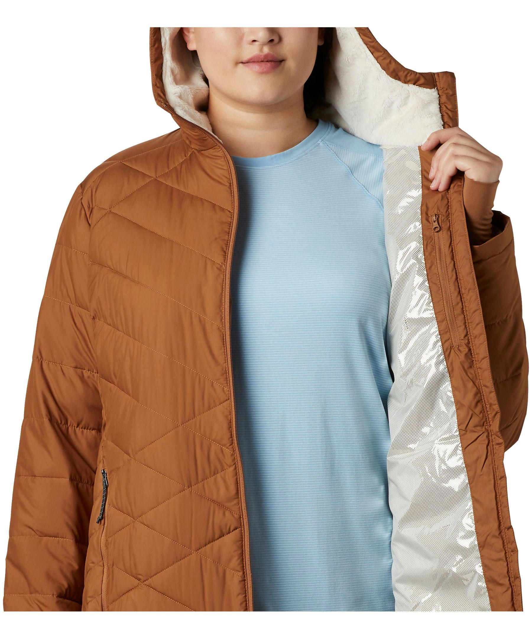 Columbia Women's Heavenly Omni-Heat Water Resistant Insulated Long Hooded Jacket
