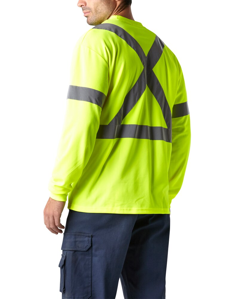 Coolworks Men's Lime Hi-Vis Long Sleeve T-Shirt