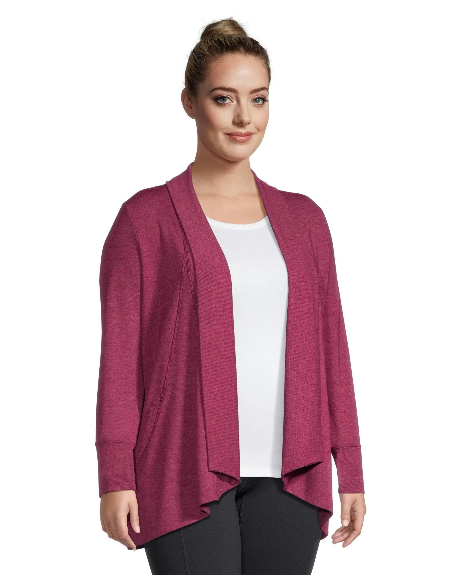 Shambhala Women's Semi-Fitted French Terry Open Cardigan