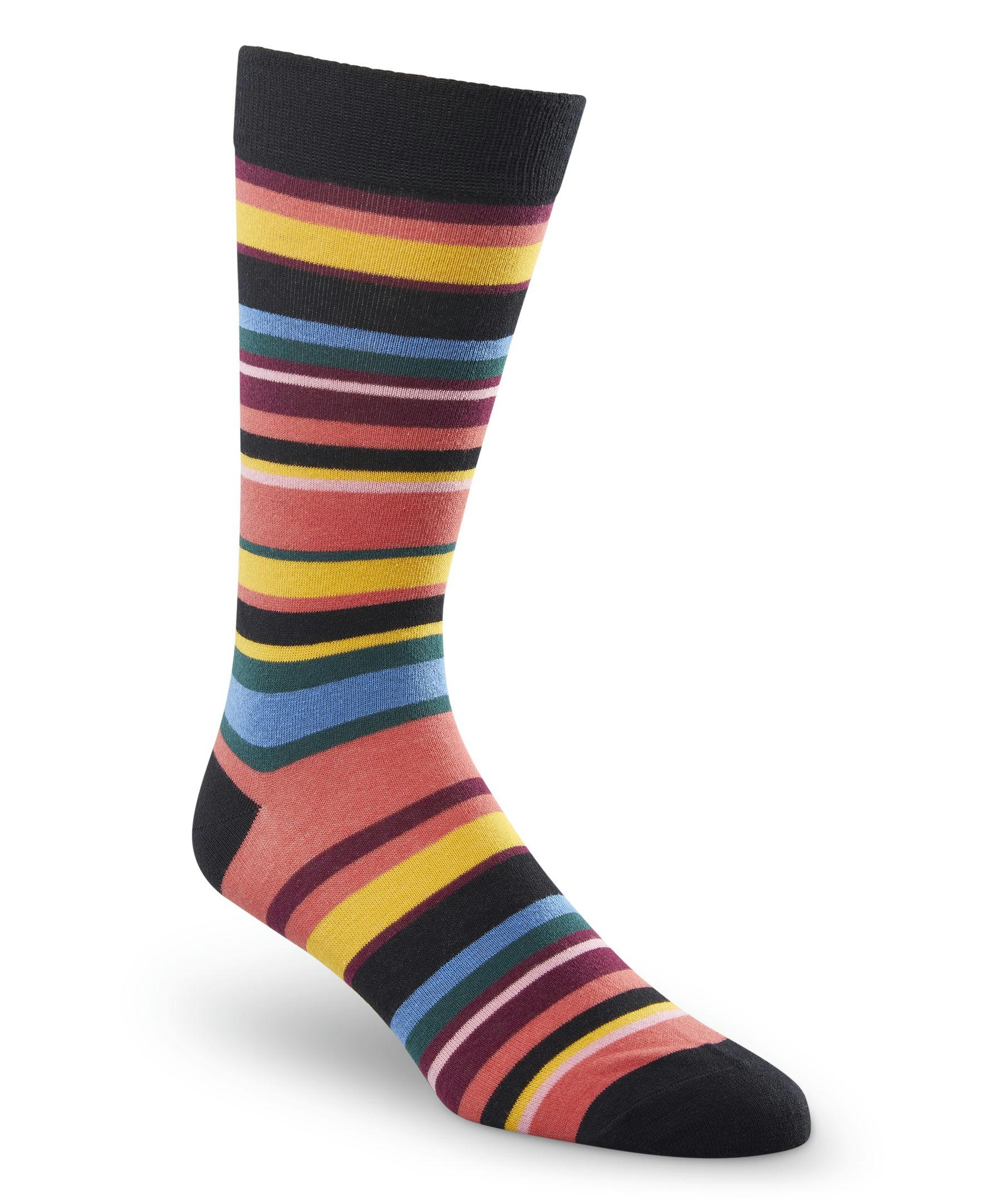 Denver Hayes Men's FRESHTECH® Geometric Pattern Casual Crew Socks