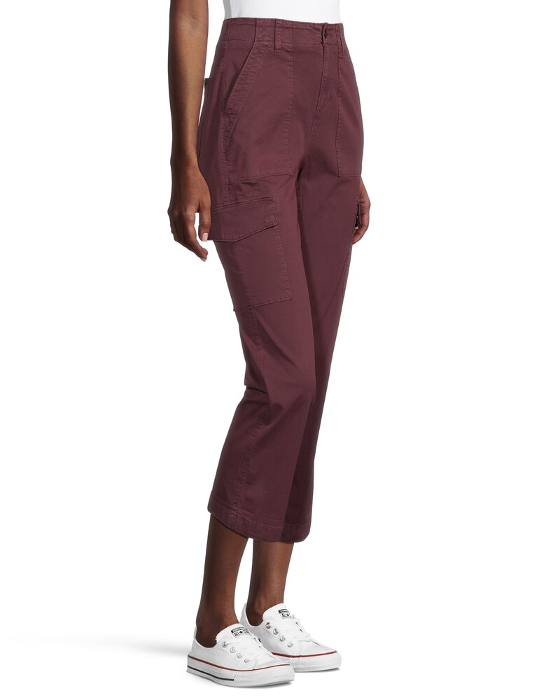 Denver Hayes Women's Garment Wash High Rise Crop Pants