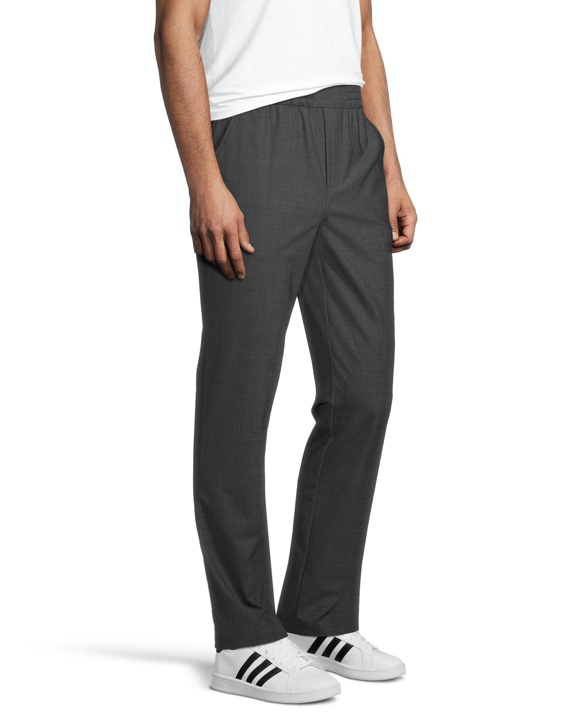 DENVER HAYES Men's Slim Fit Stretch Waist Wool Pull-On Hybrid Pants