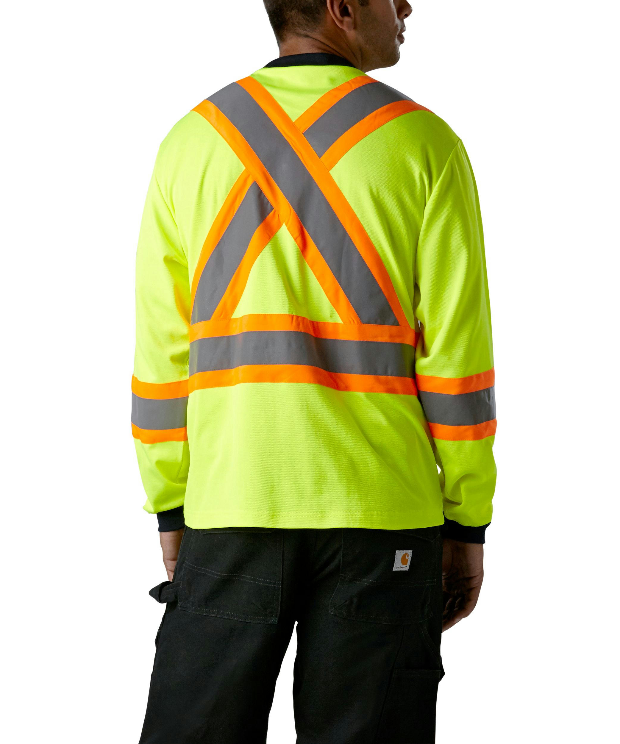 Viking Men's Safety Hi-Vis Cotton Lined Long-Sleeve Shirt