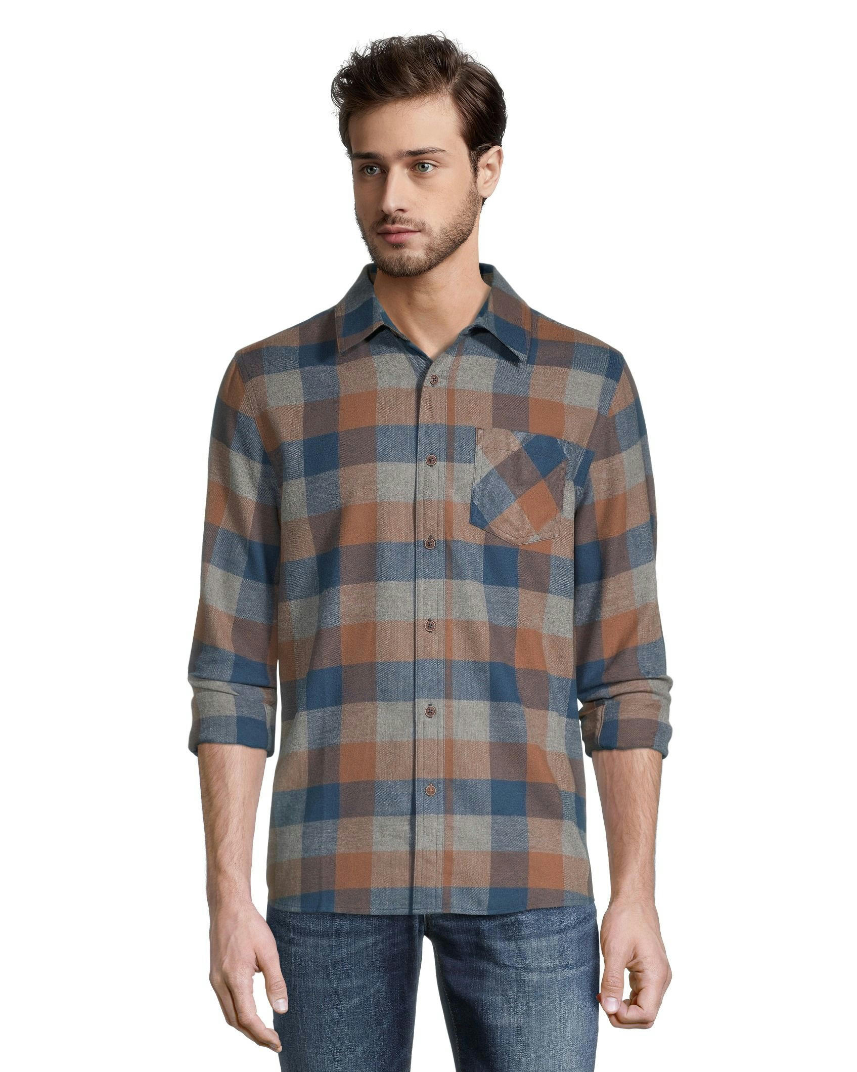 Boston Traders Men's Classic Plaid Flannel Shirt