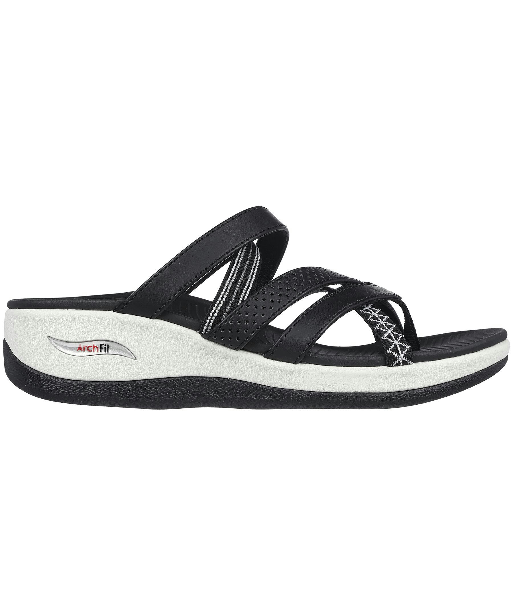 Skechers Women's Arch Fit Sunshine Sandals - Black White