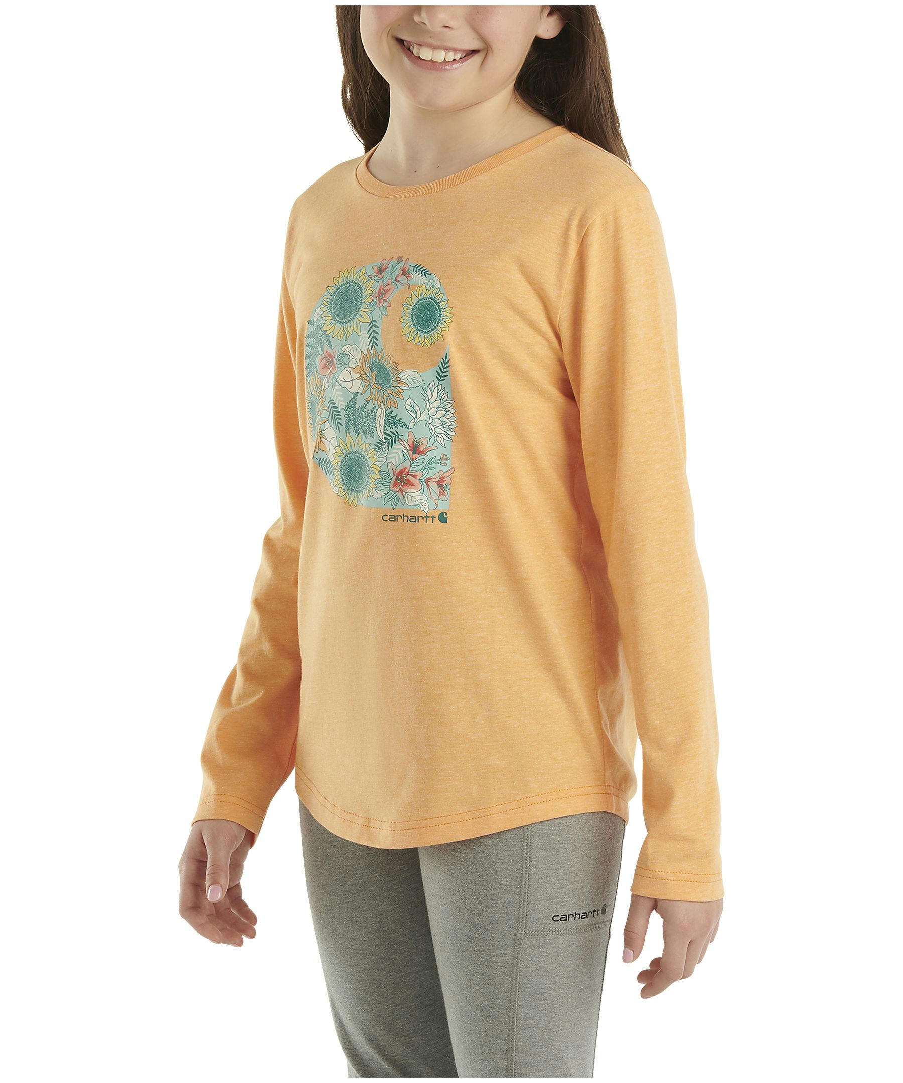 Carhartt Toddler Girl's Long Sleeve Graphic Crewneck T Shirt